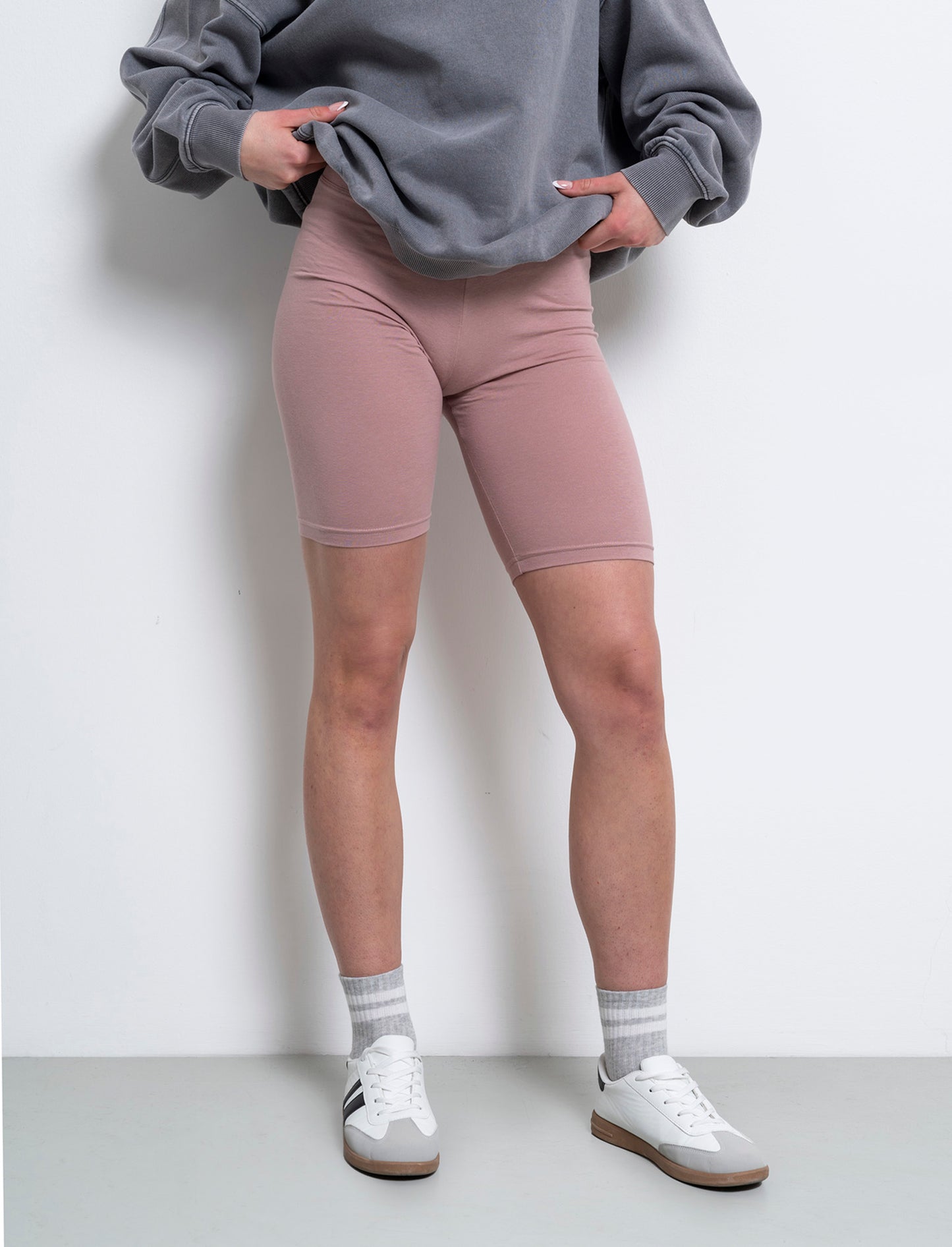 Leggings corto basico da donna - Rosa antico