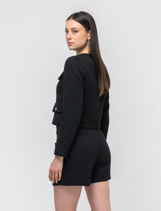 Giacca con bottoni gioiello da donna - Nero