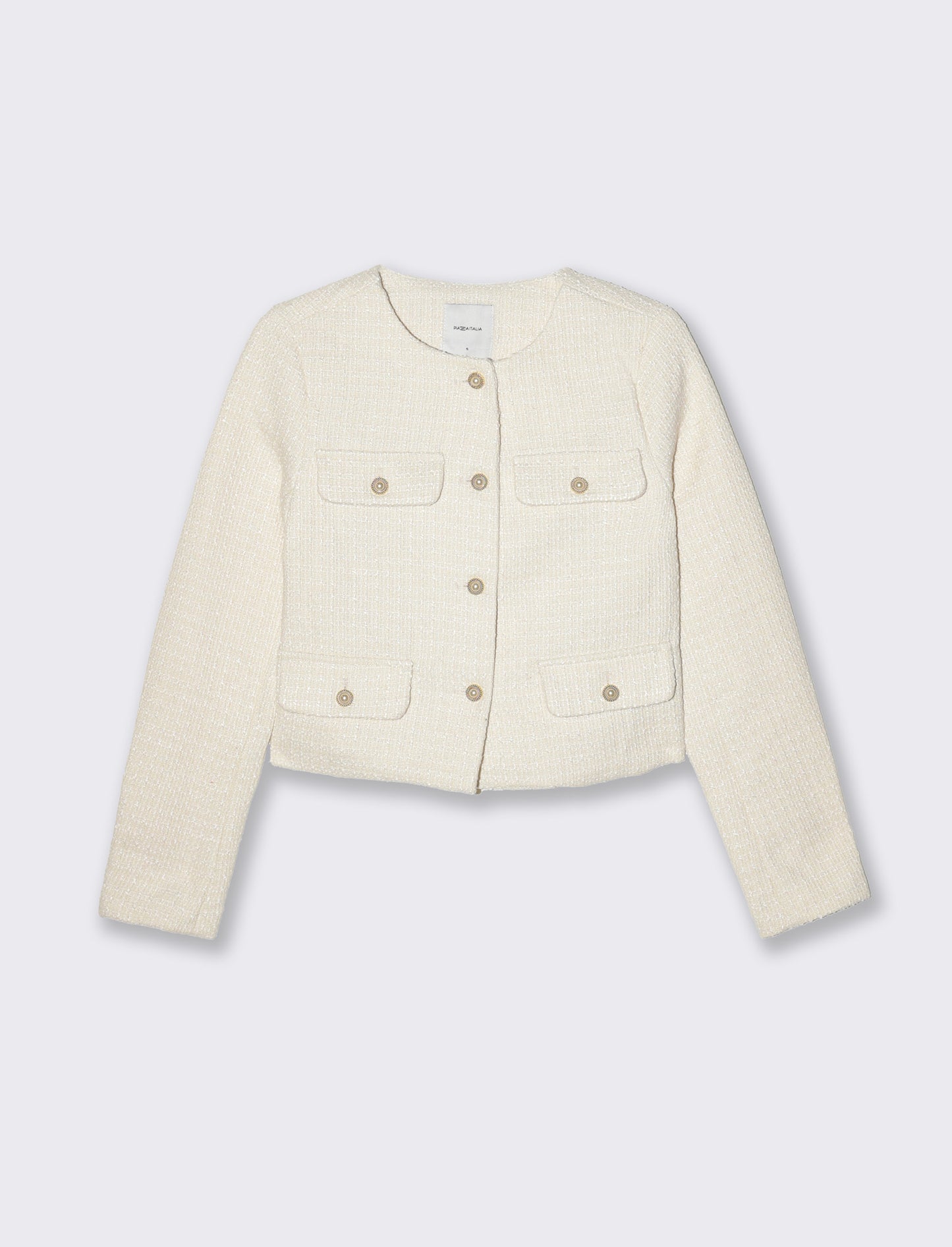 Woman's jewelry button jacket - Beige
