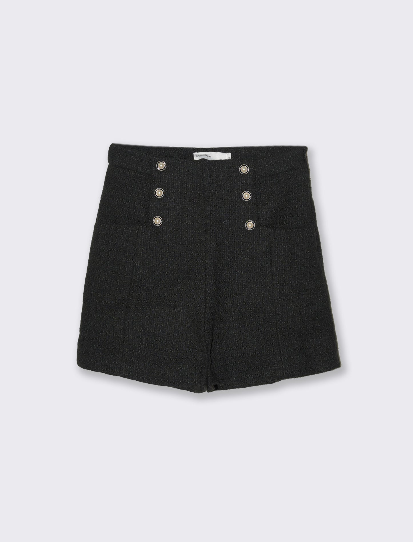 Pantaloncio con bottoni da donna - Nero