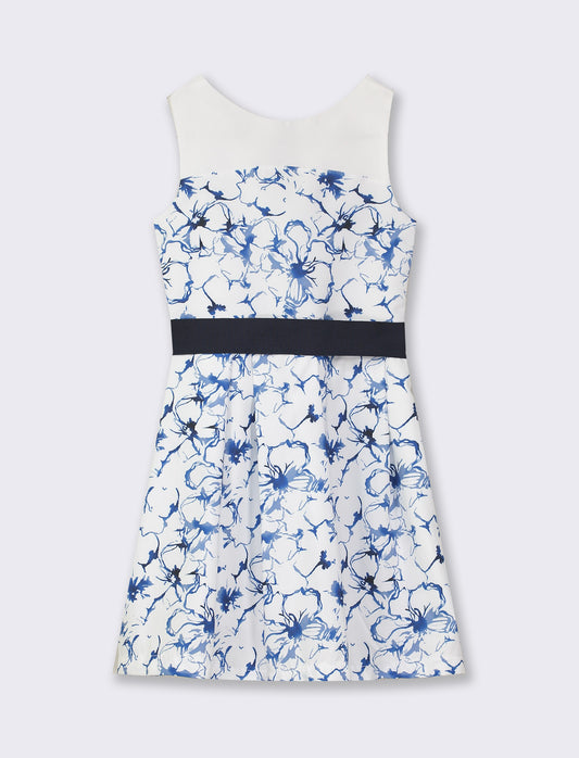 Abito a scollo tondo stampato da bambina - Fantasia