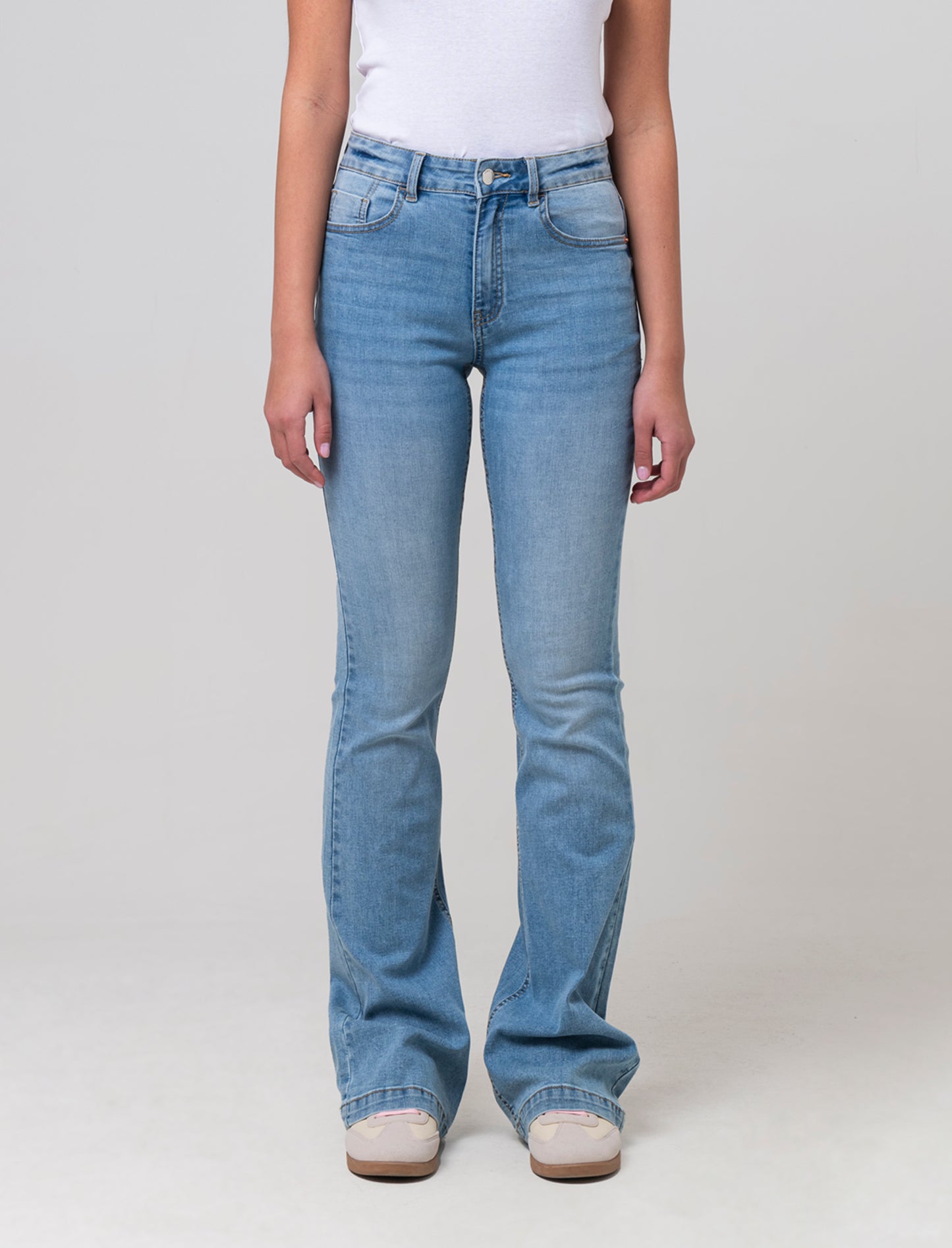 Denim bootcut regular waist da donna - Denim chiaro