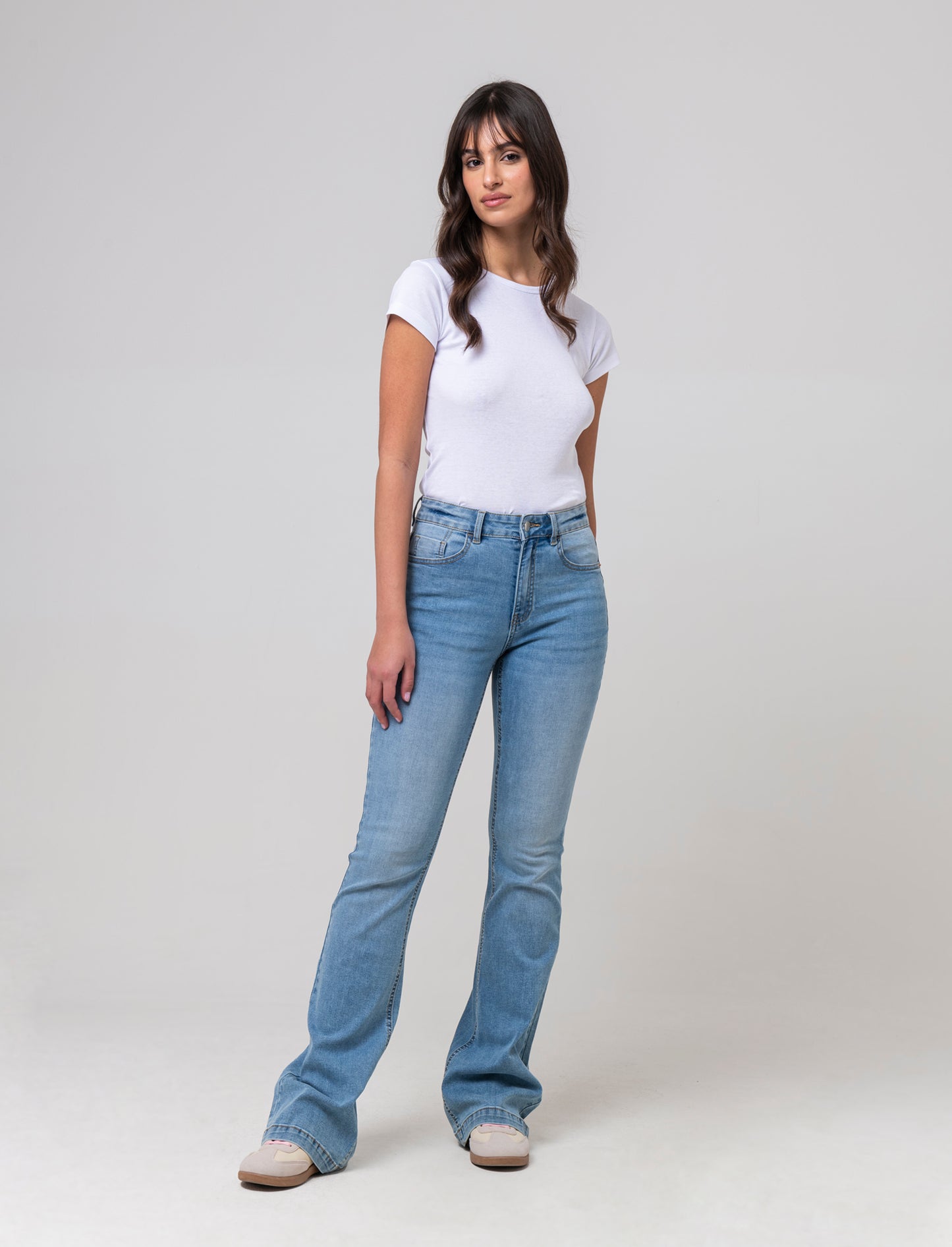Denim bootcut regular waist da donna - Denim chiaro
