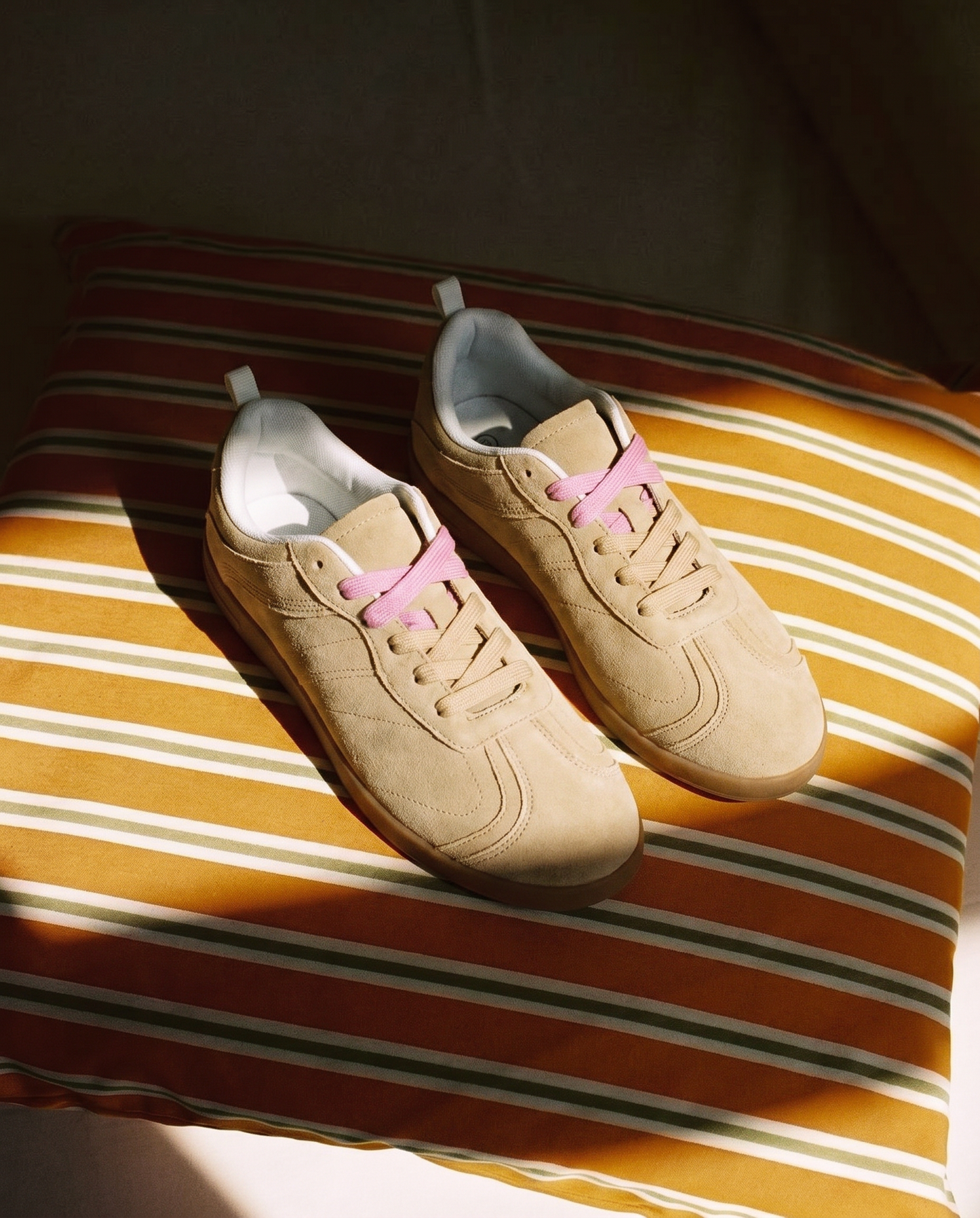 Sneakers beige con lacci bicolor da - Beige