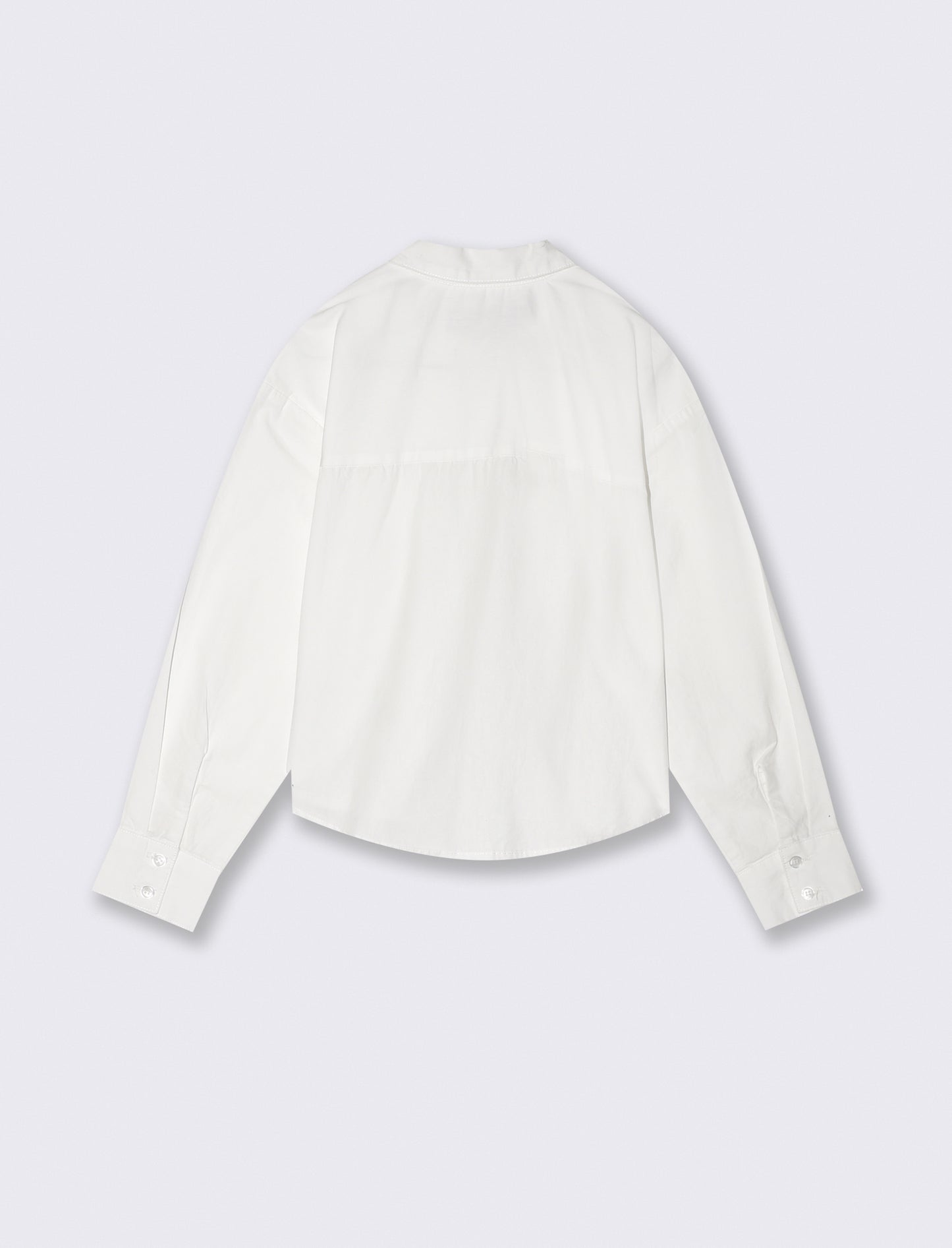 Camicia manica lunga con fiori e perline - Bianco latte