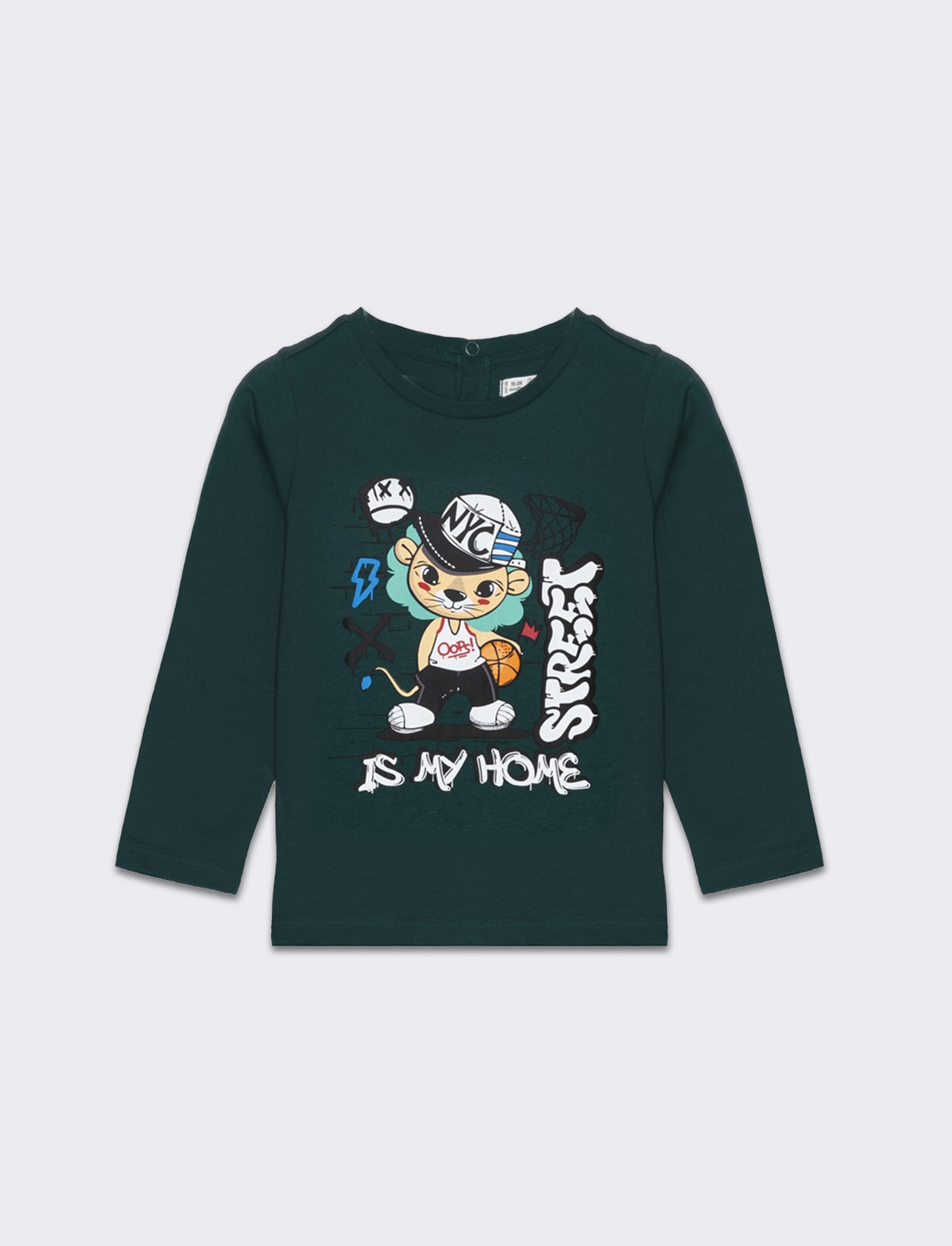 Maglia con stampa colorata da neonato - Verde