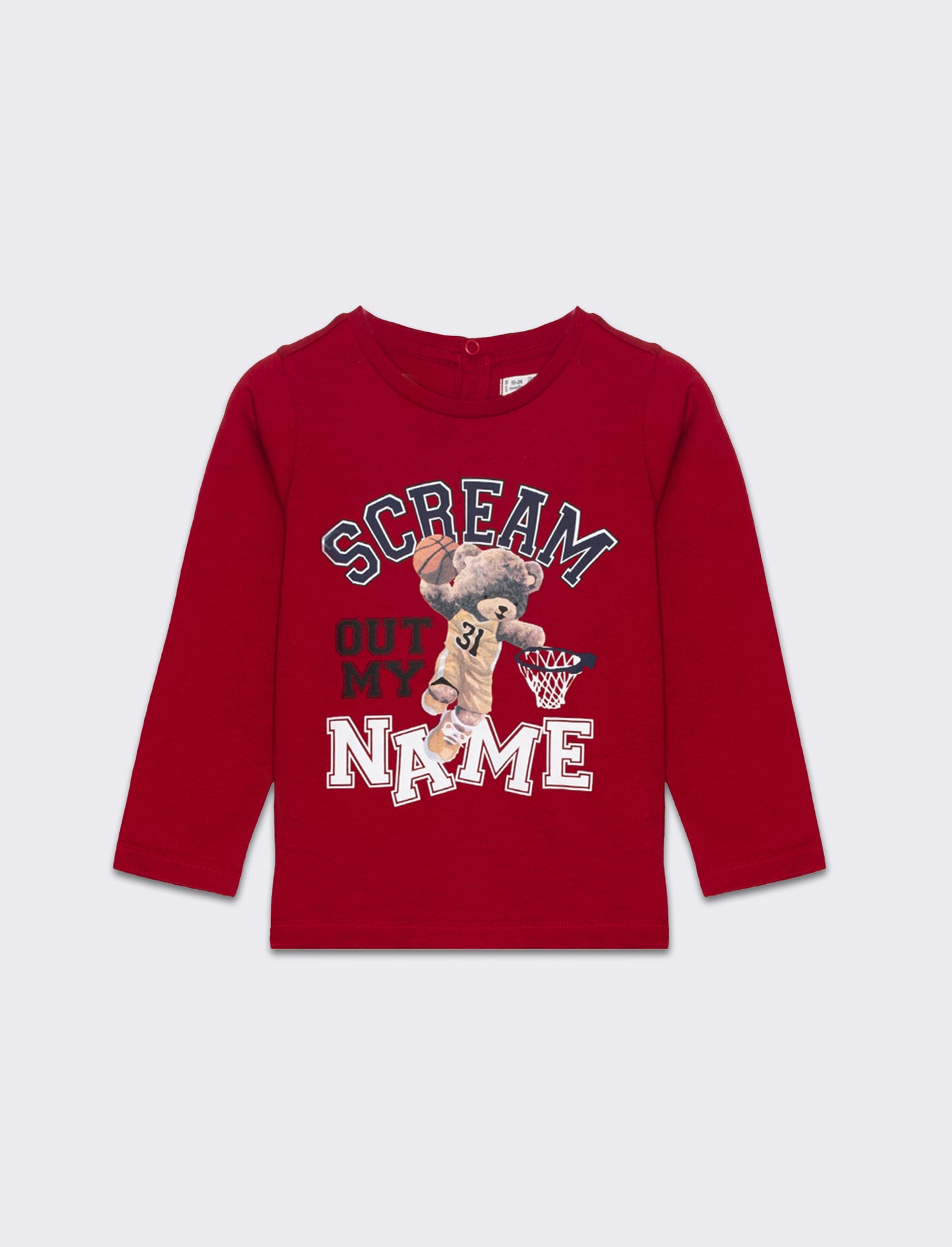 Maglia con stampa colorata da neonato - Rosso