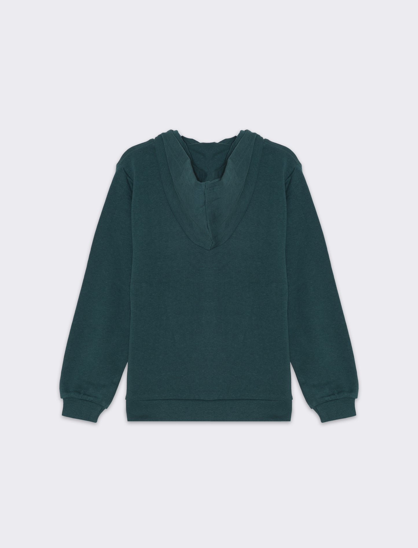 Felpa chiusa con cappuccio da bambino - Verde Ottanio