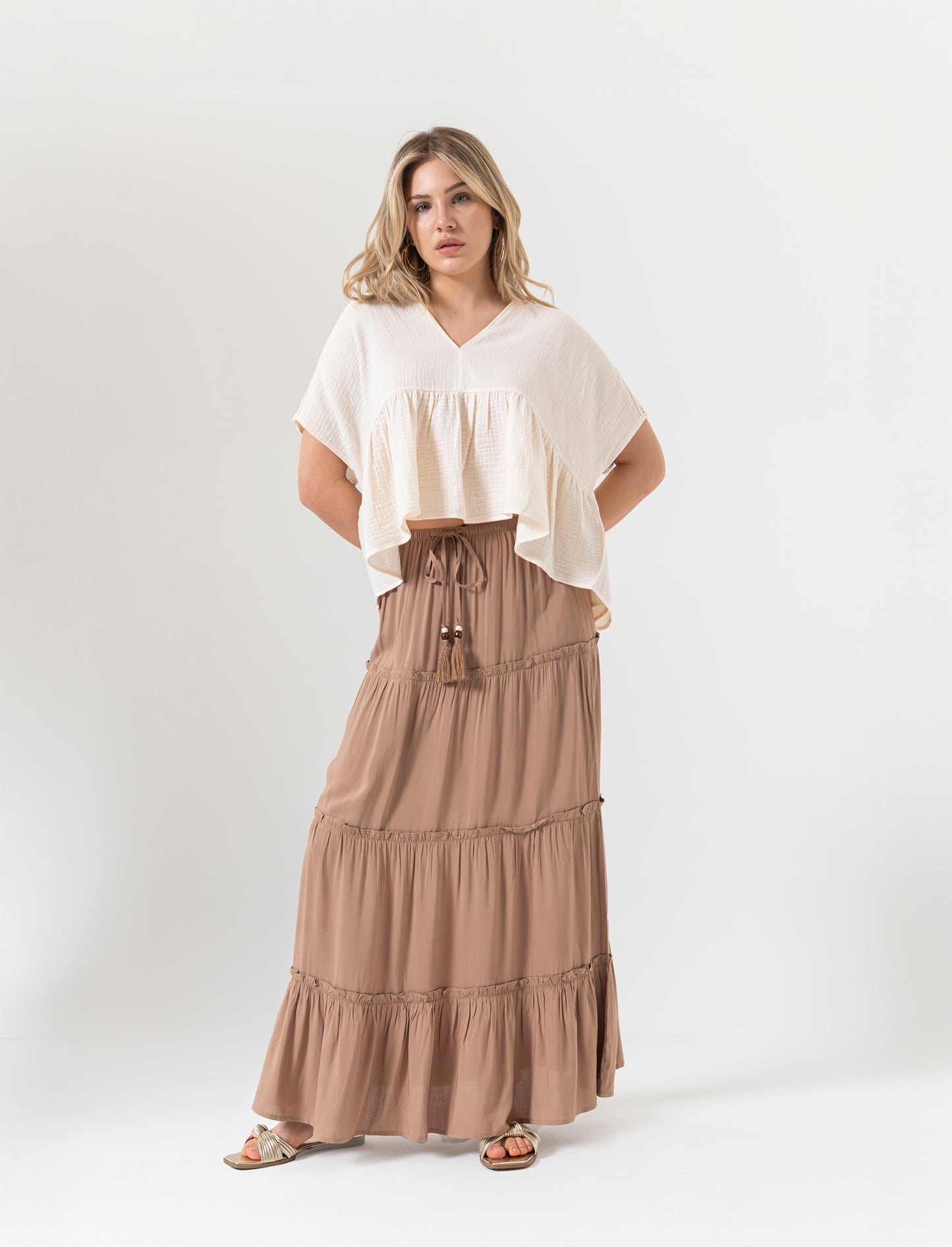 Gonna lunga da donna - Caramello