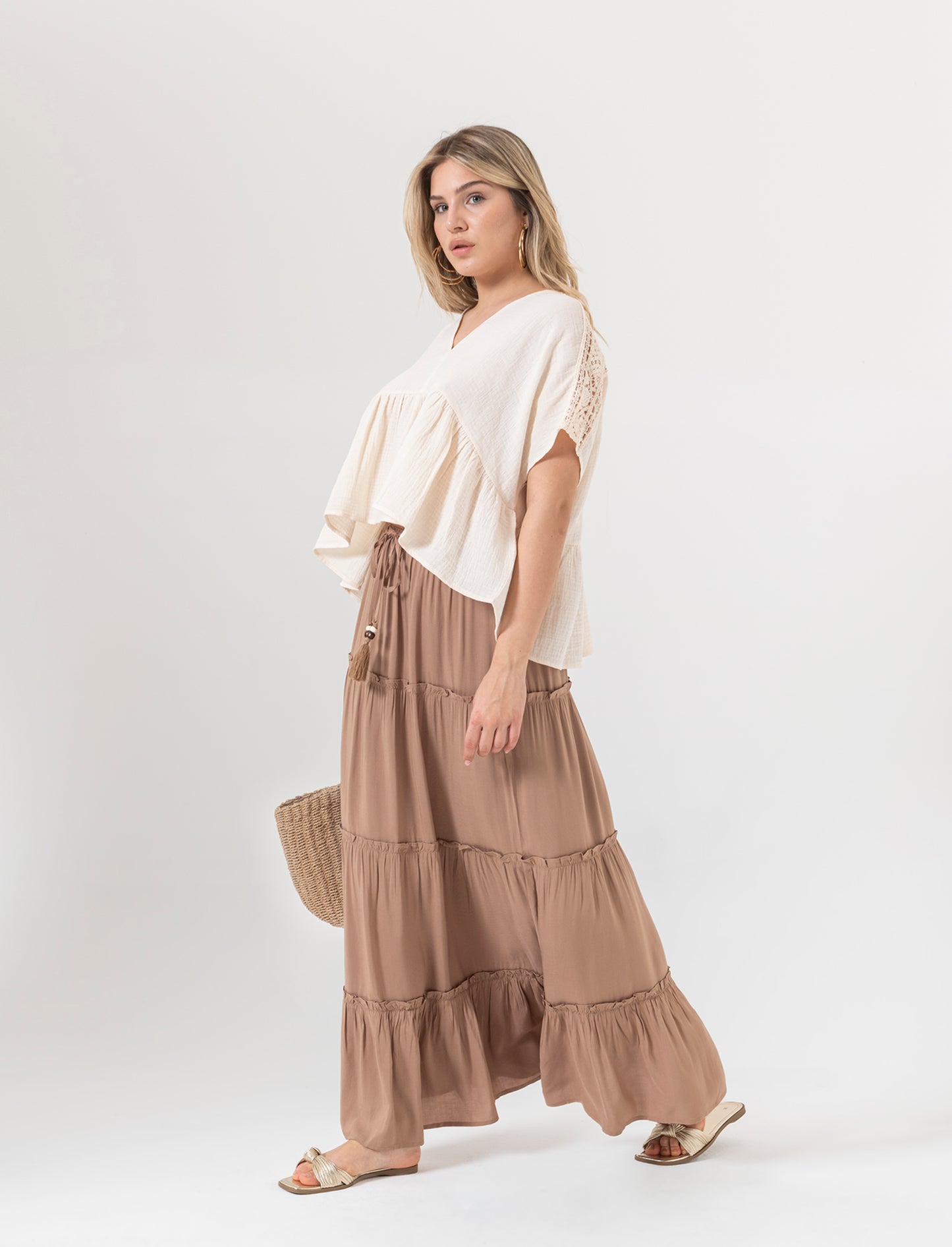 Gonna lunga da donna - Caramello