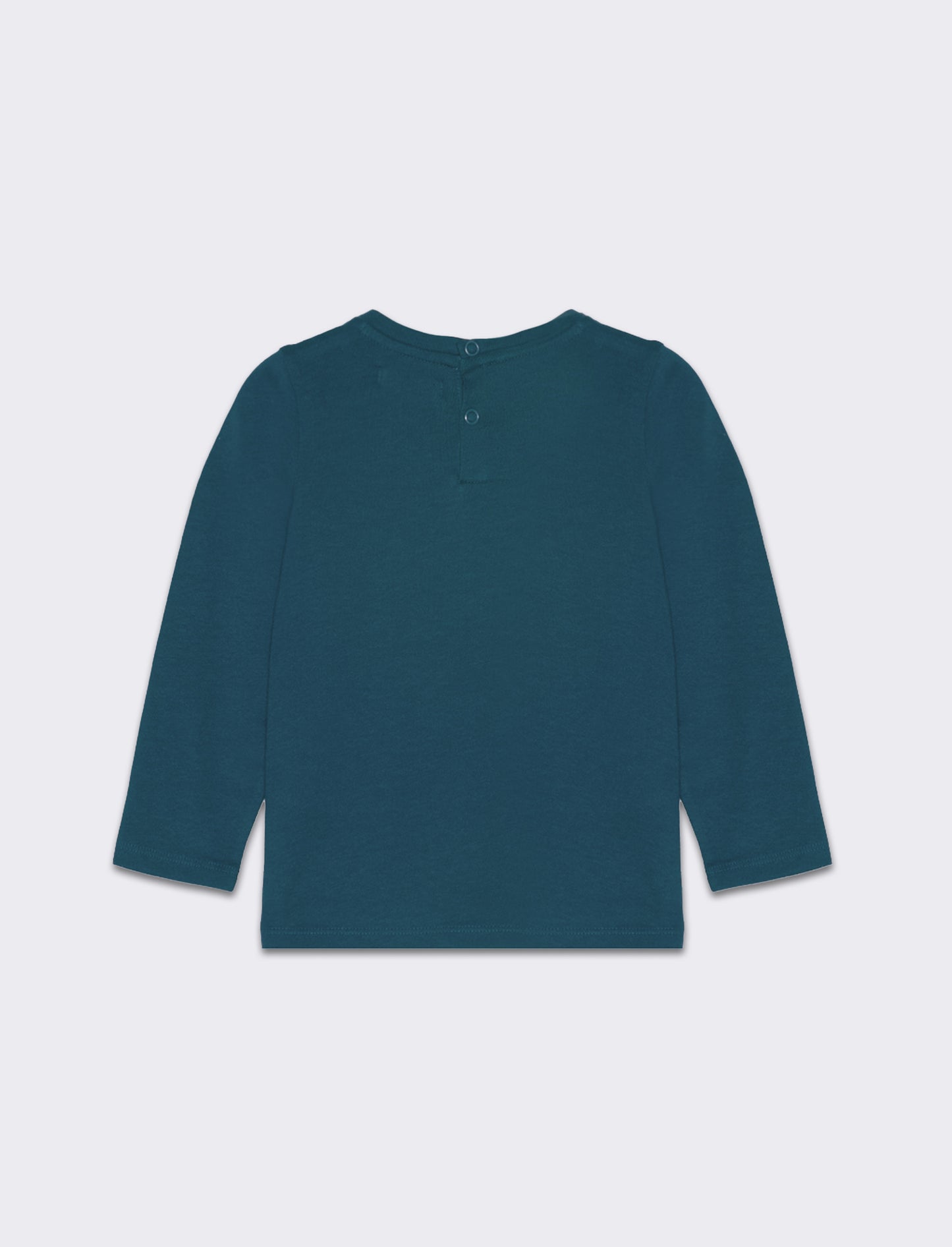 T-shirt manica lunga stampata da neonato - Verde Ottanio