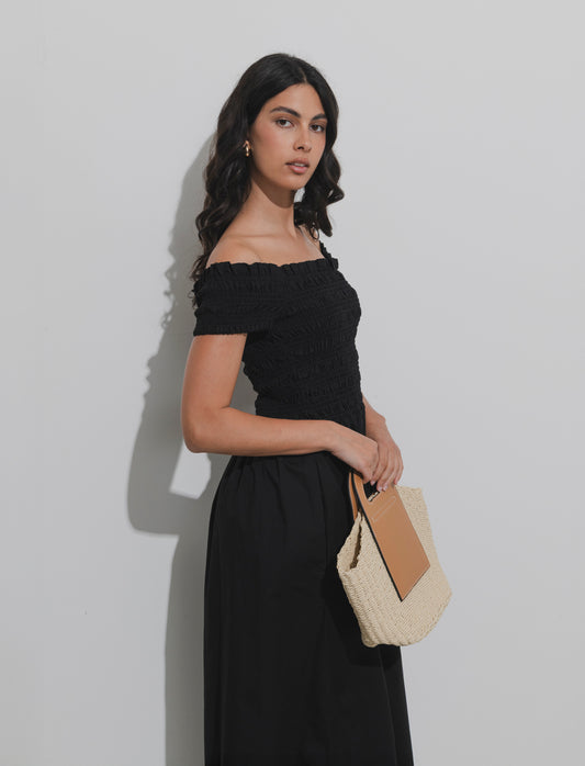 Woman's elegant midi dress for every occasion - Black