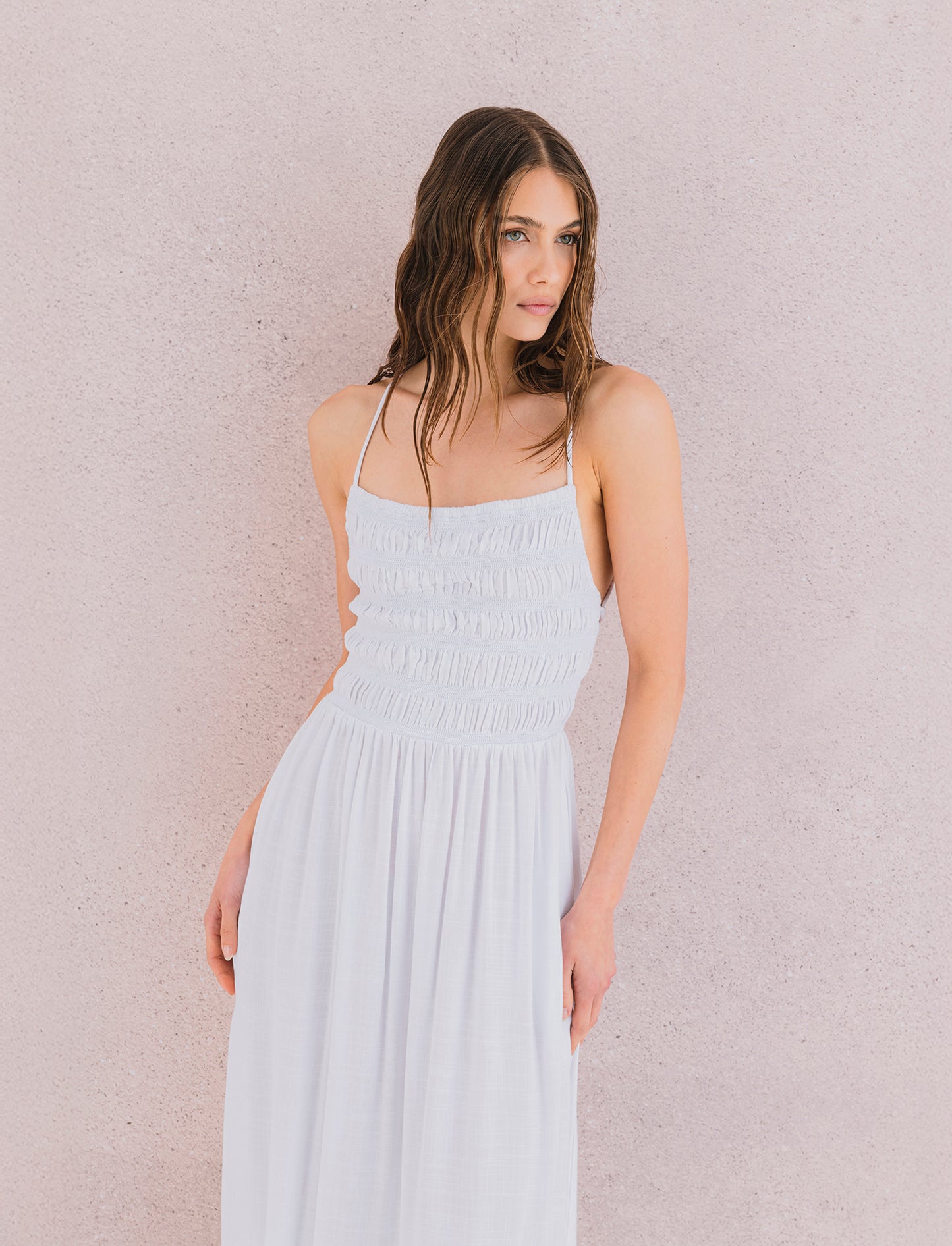 Abito con spalline da donna - Bianco