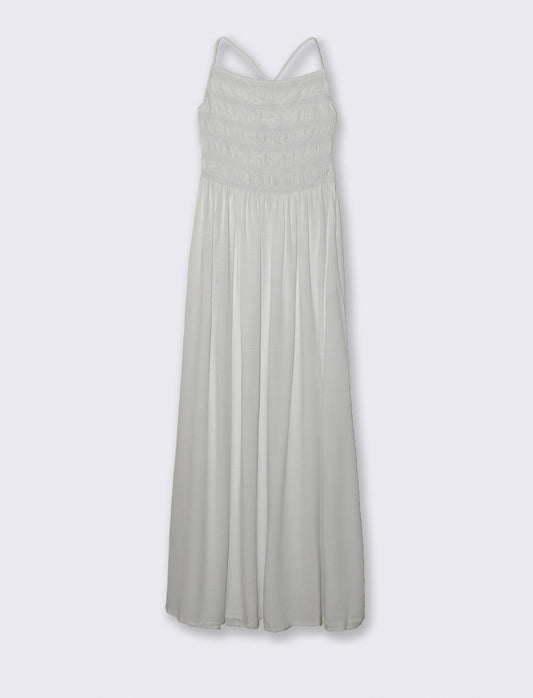 Woman's strap dress for effortless style - White