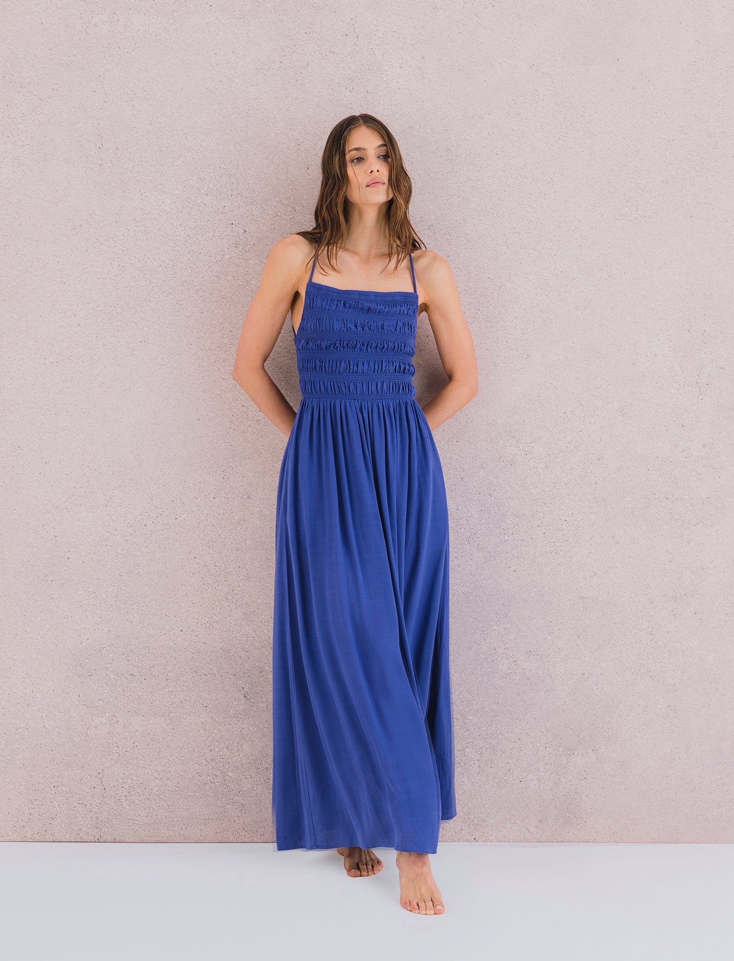 Woman's strap dress for effortless style - Purple