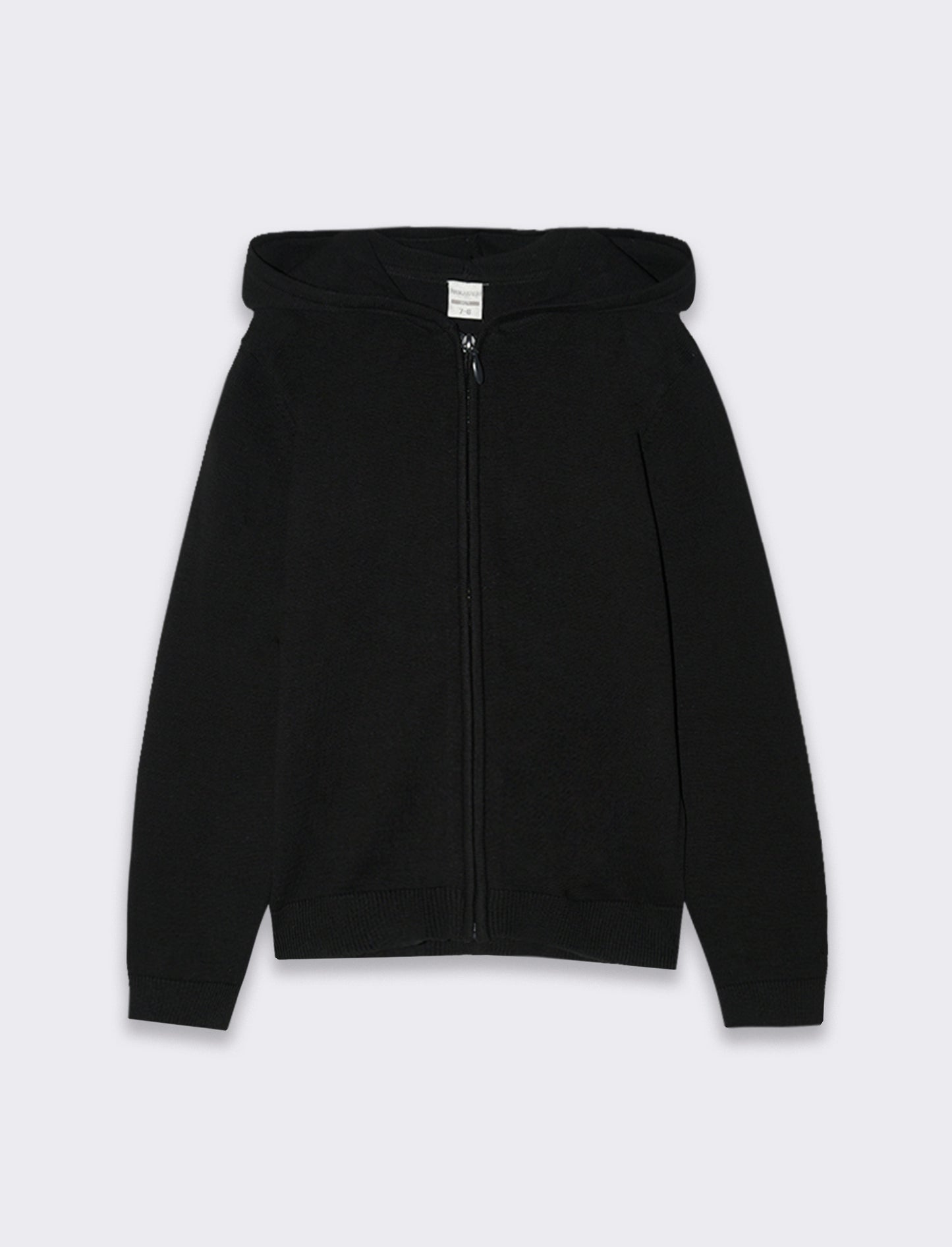 Maglia con zip e cappuccio da bambino - Nero