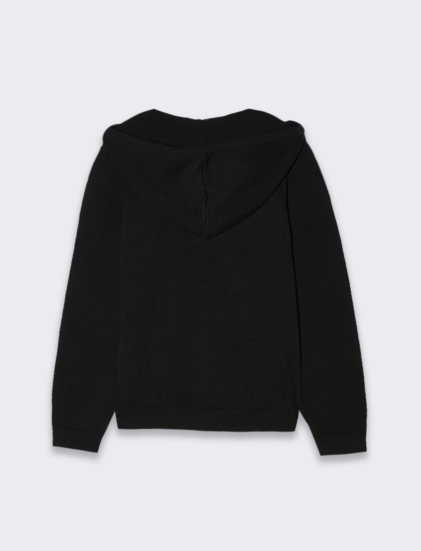 Maglia con zip e cappuccio da bambino - Nero