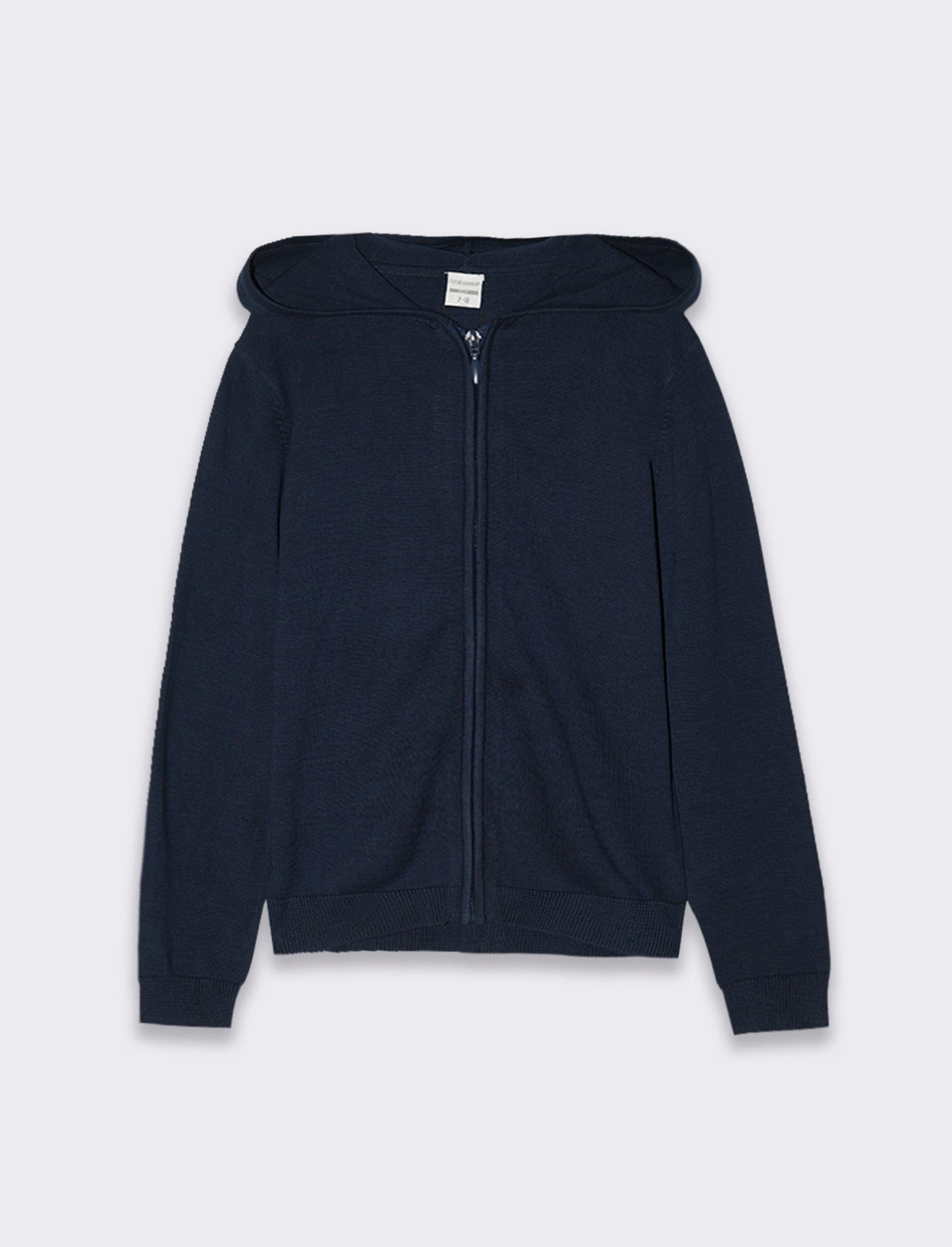 Maglia con zip e cappuccio da bambino - Blu