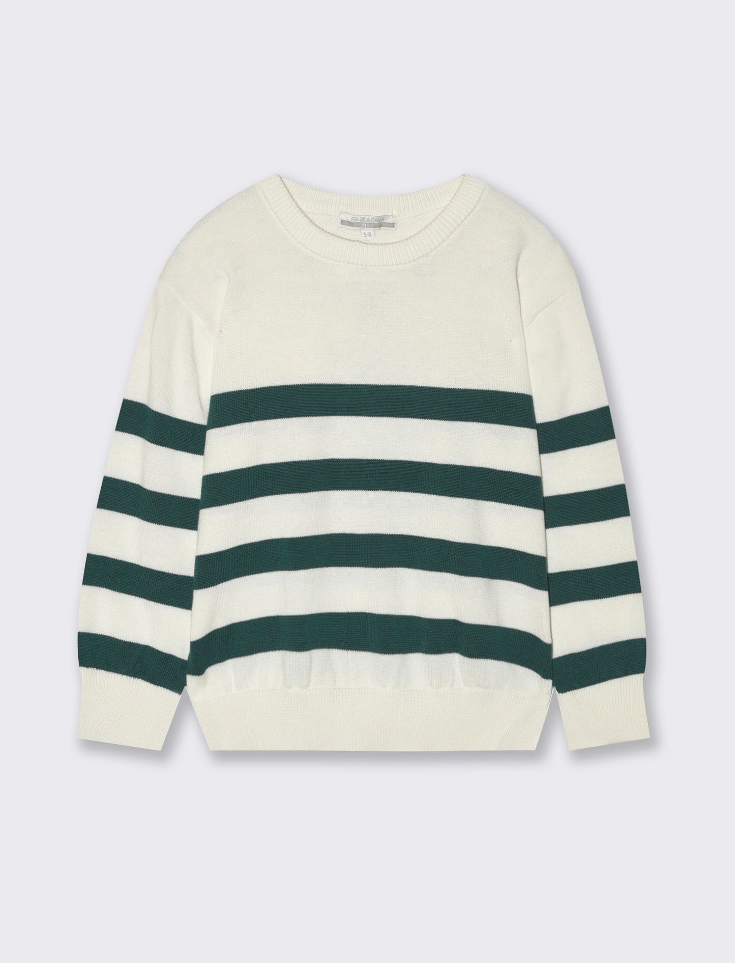 Maglia a righe da bambino - Bianco latte