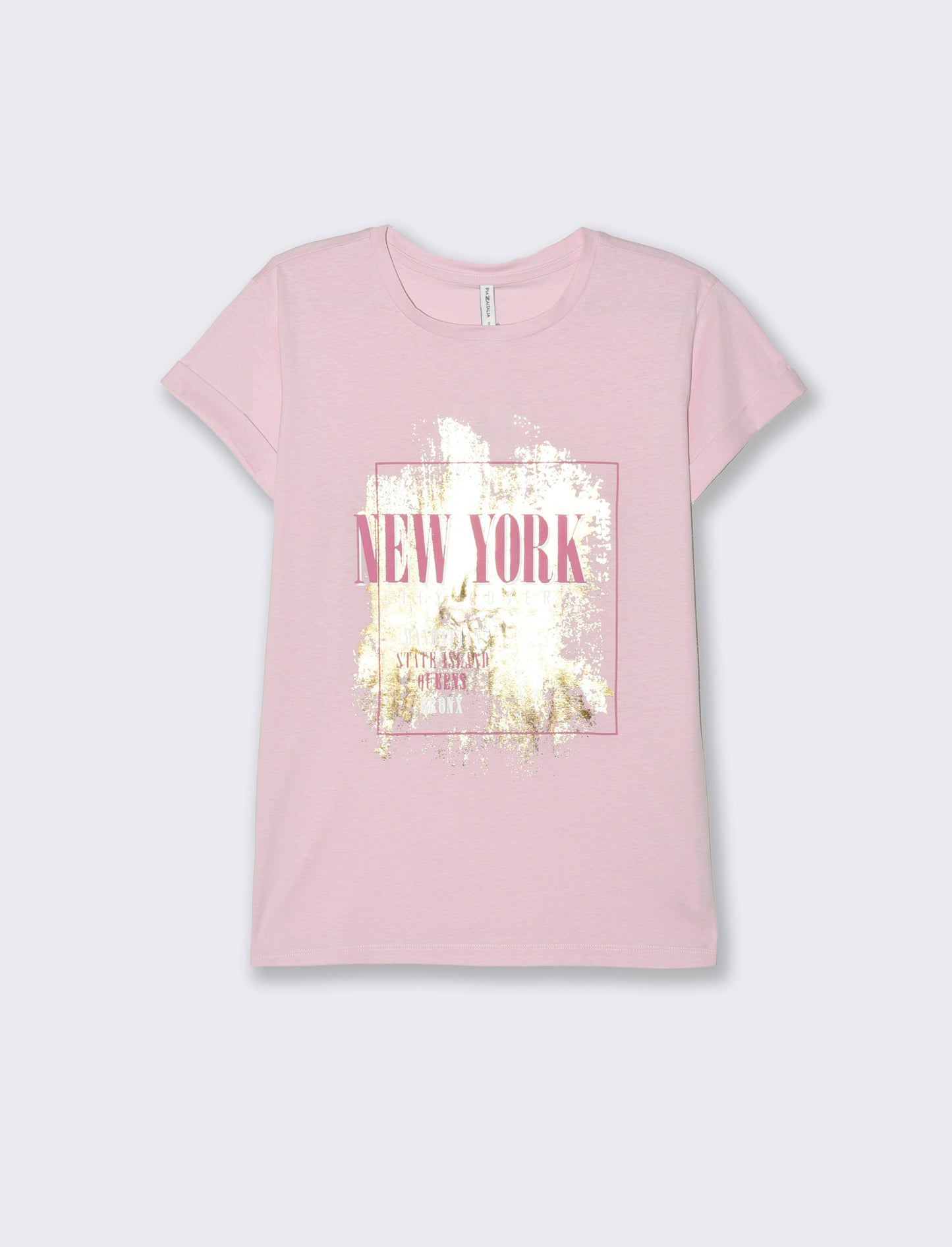 T-shirt stampata da donna - Rosa chiaro