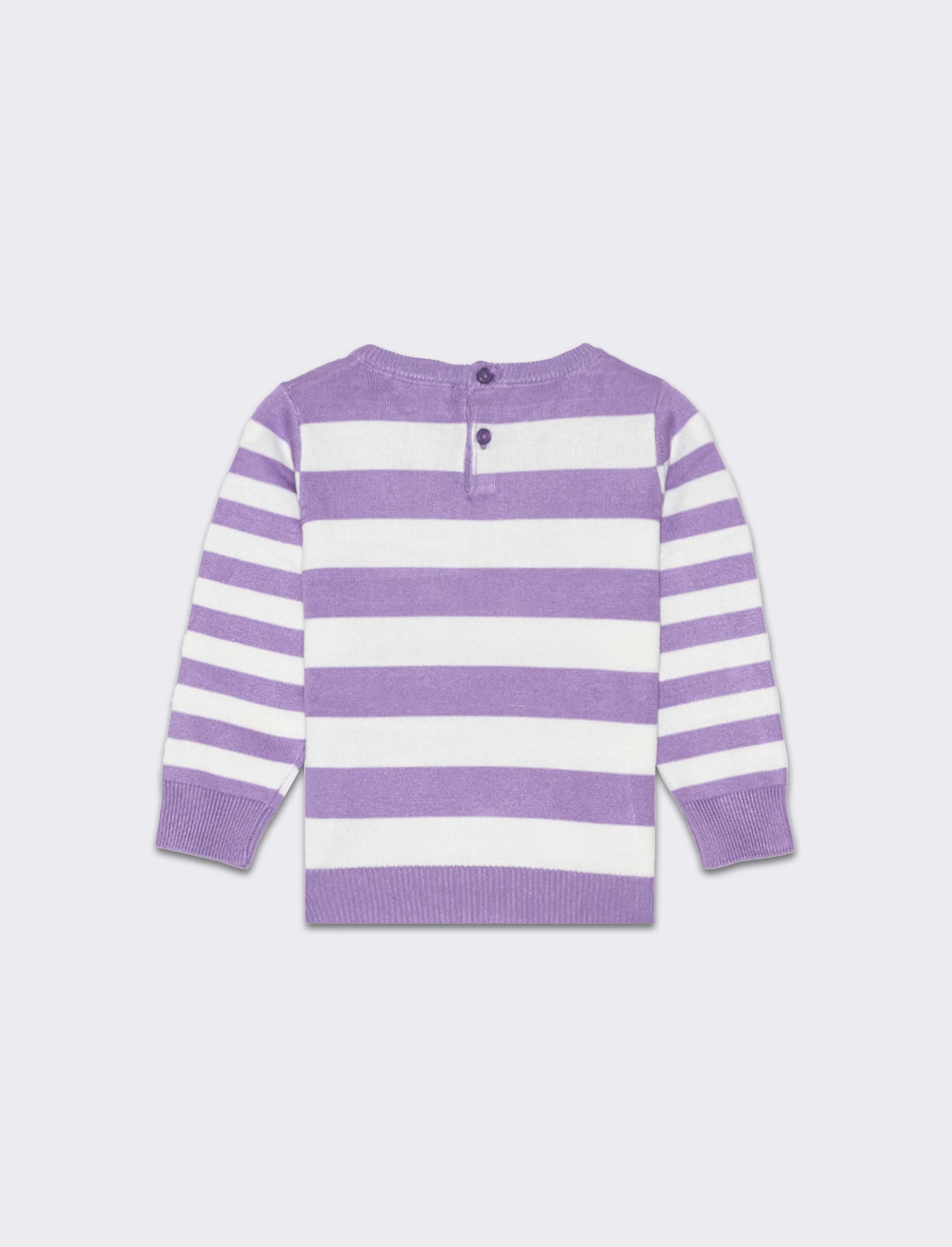Maglia a righe da neonata - Lilla