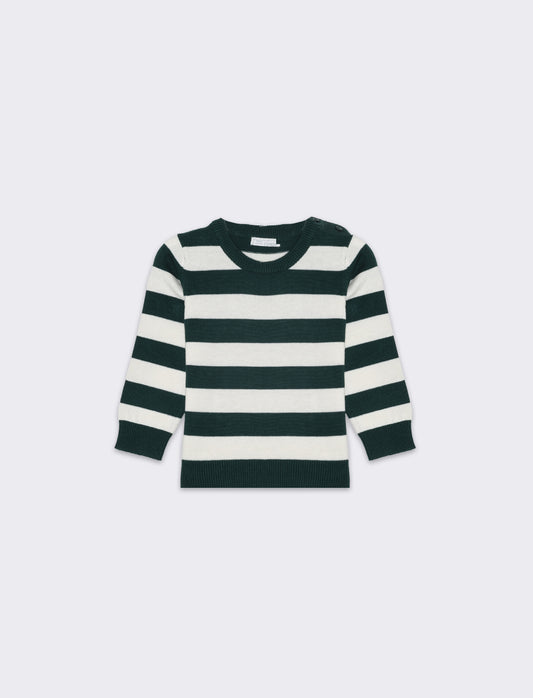 Maglia a righe da neonato - Verde