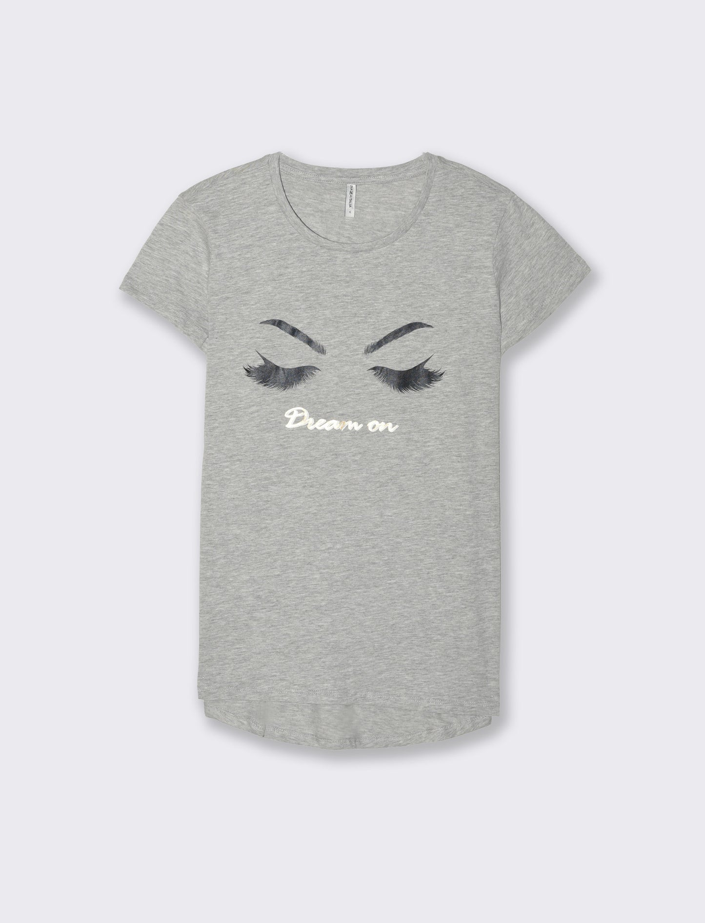 Woman's printed graphic t-shirt for casual wear - Grey