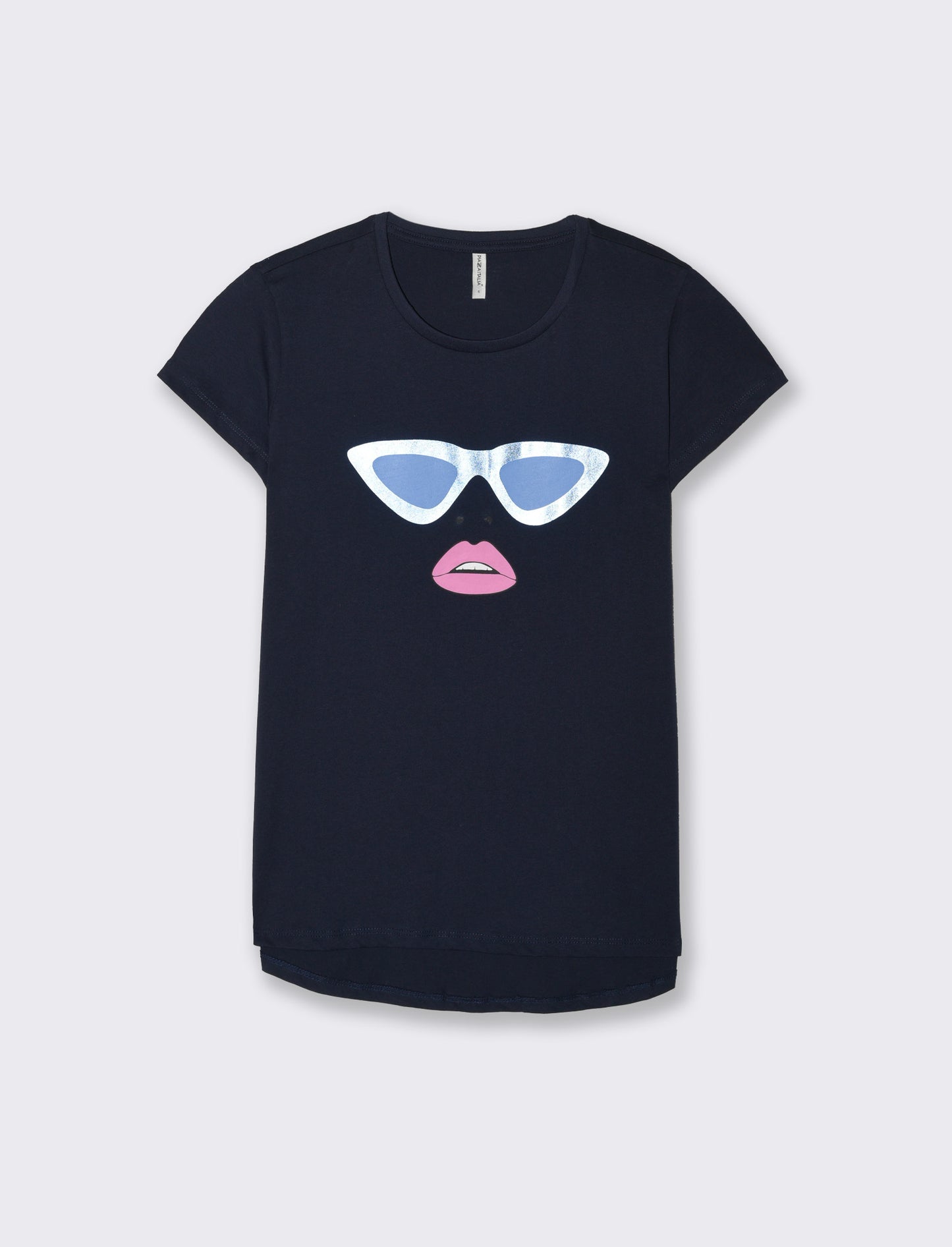 Woman's printed graphic t-shirt for casual wear - Blue