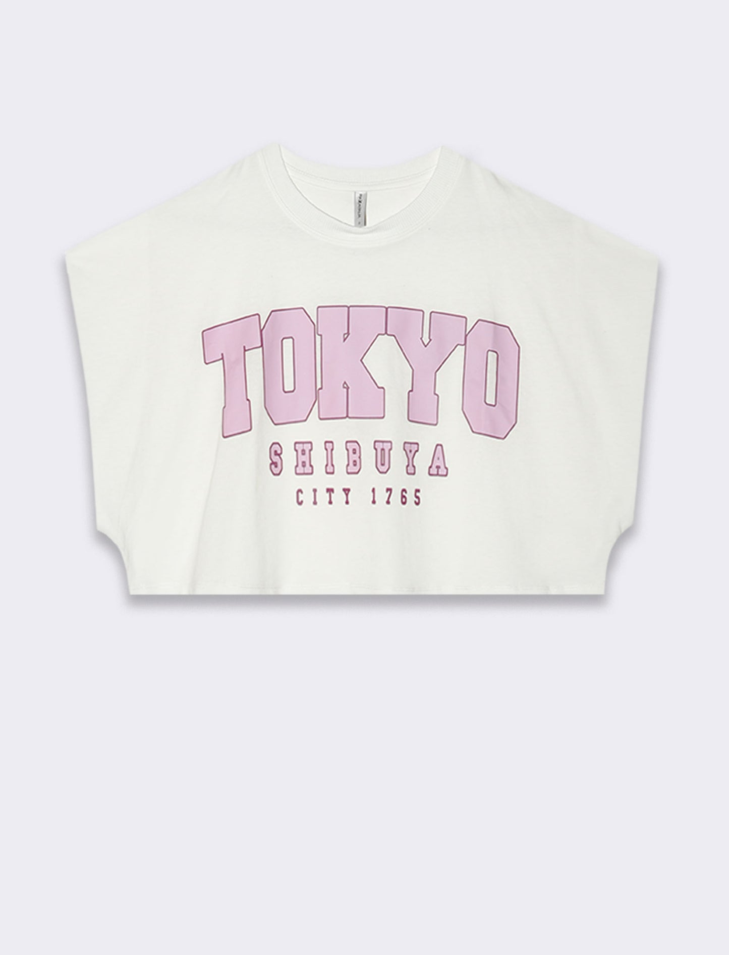 T-shirt crop con stampa da donna - var 1