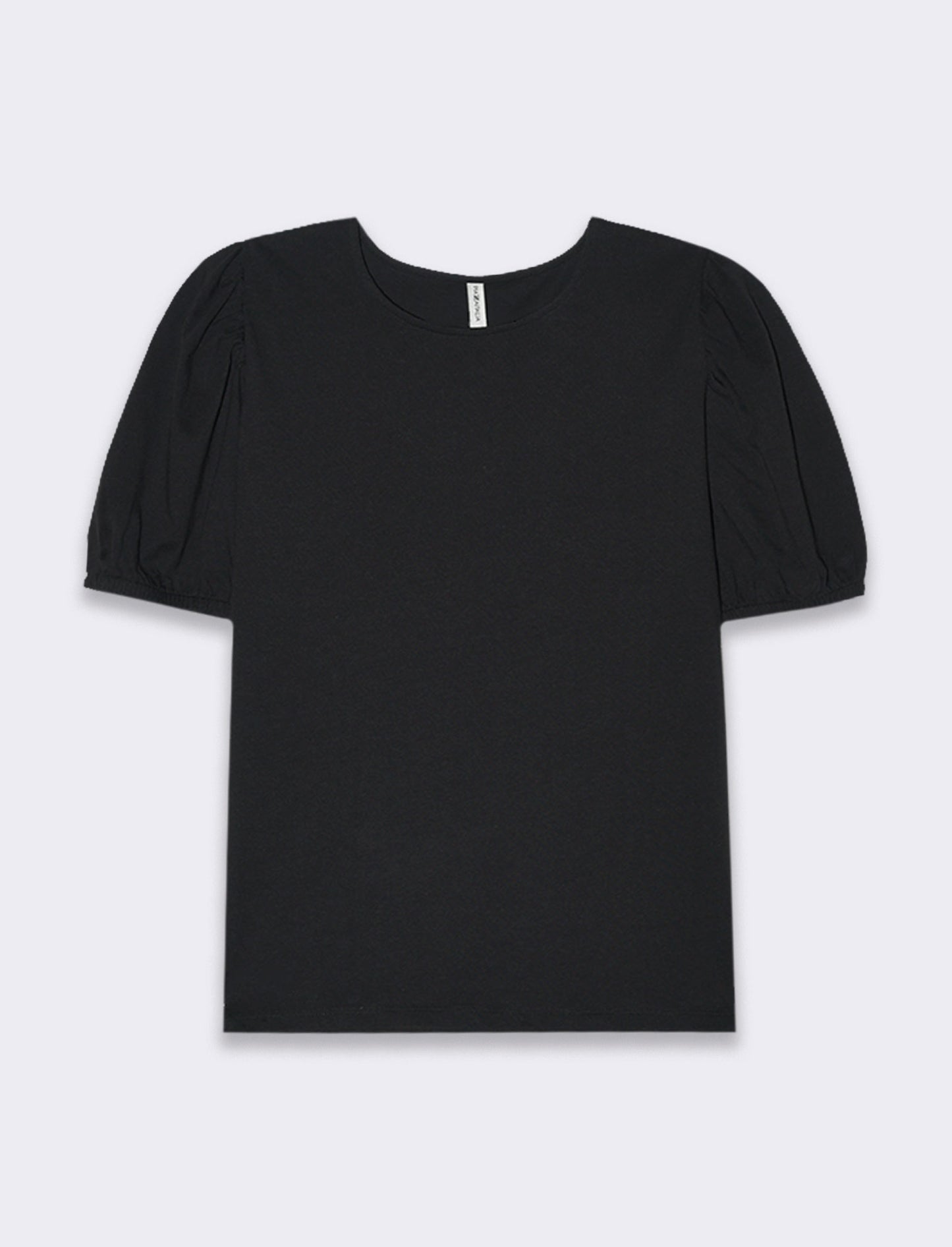 Woman's puff sleeve t-shirt for stylish look - Black