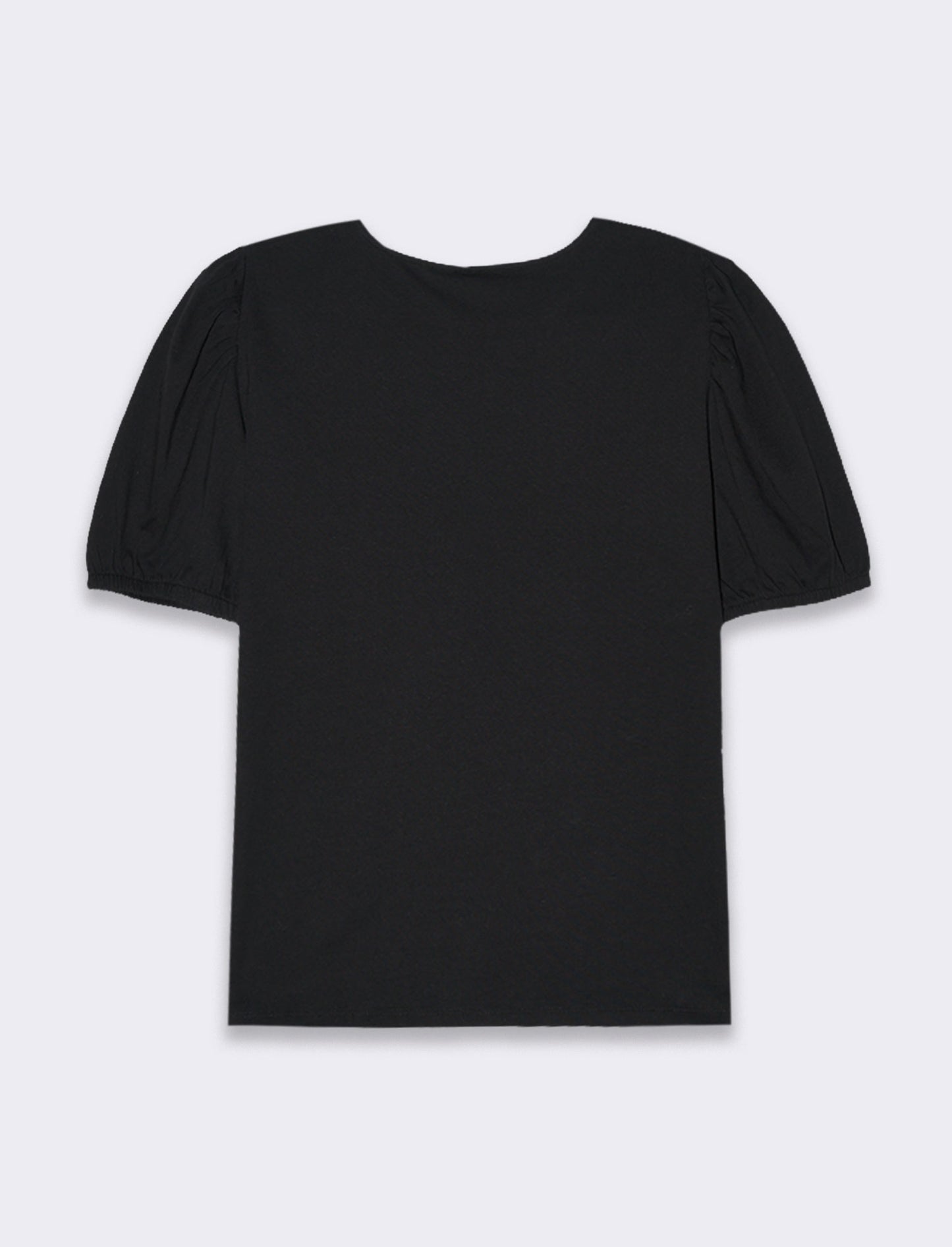 Woman's puff sleeve t-shirt for stylish look - Black