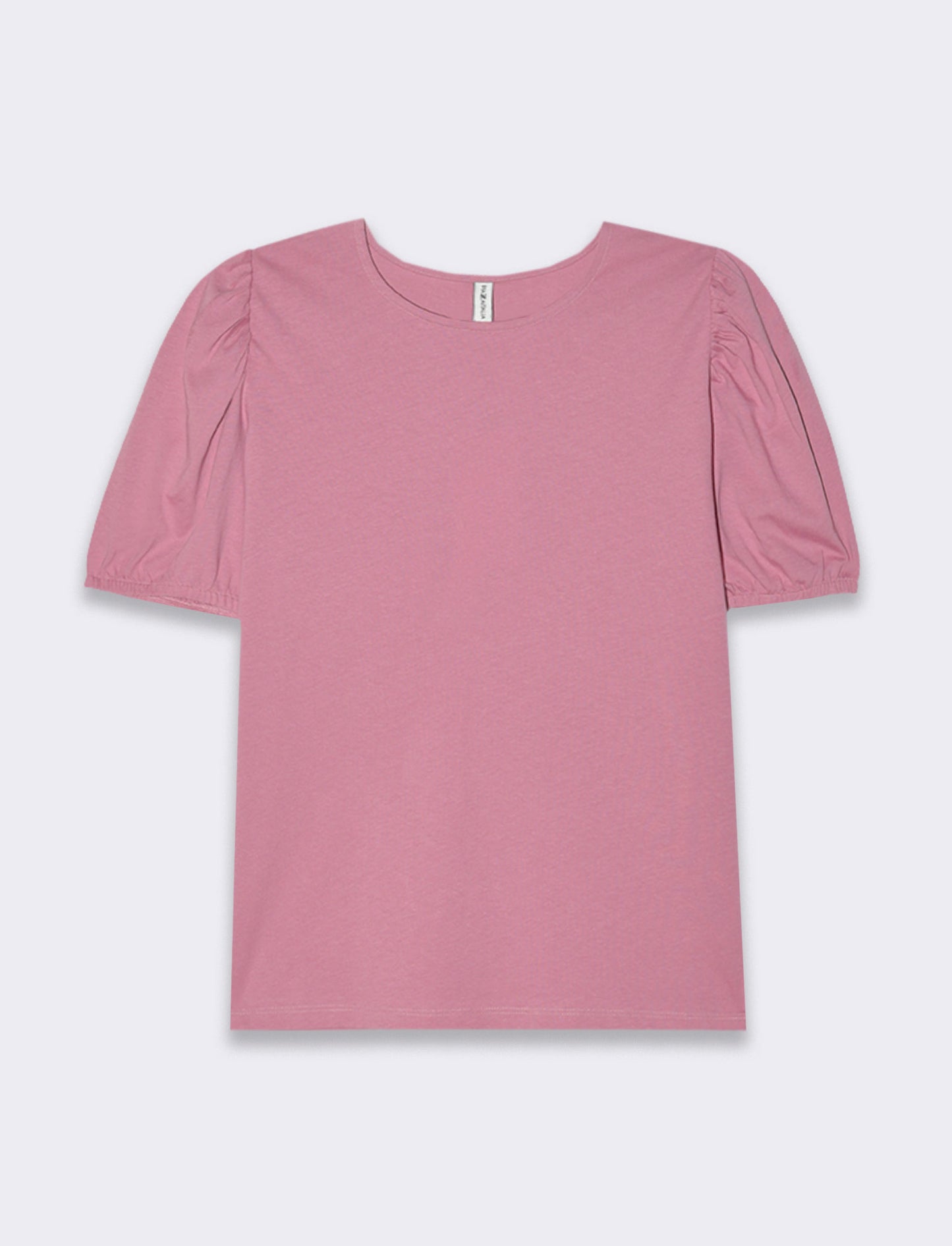 T-shirt con manica a sbuffo da donna - Rosa polvere