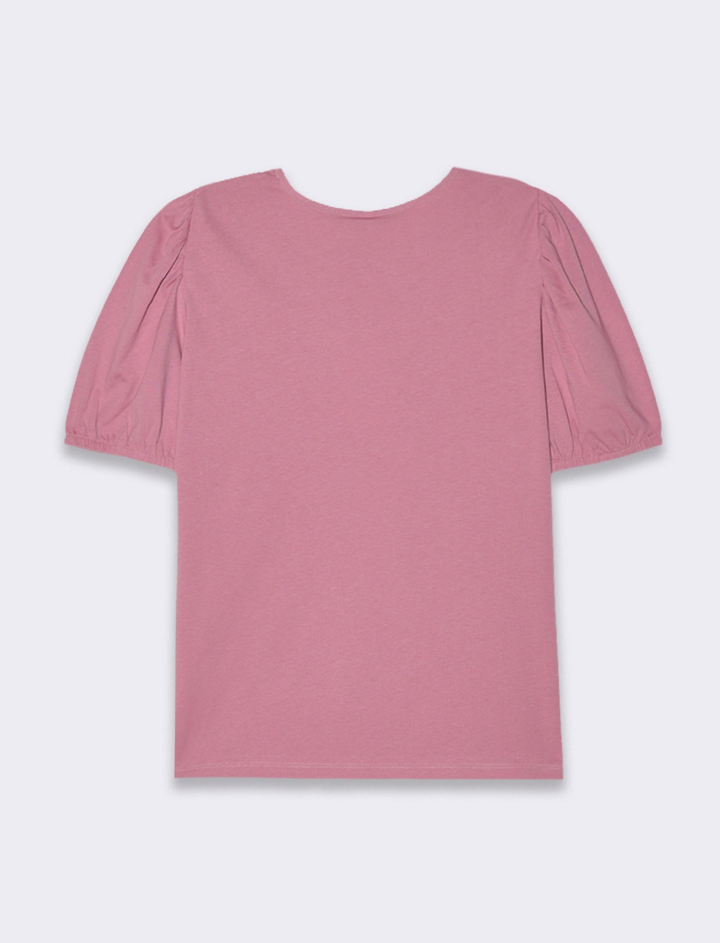 T-shirt con manica a sbuffo da donna - Rosa polvere