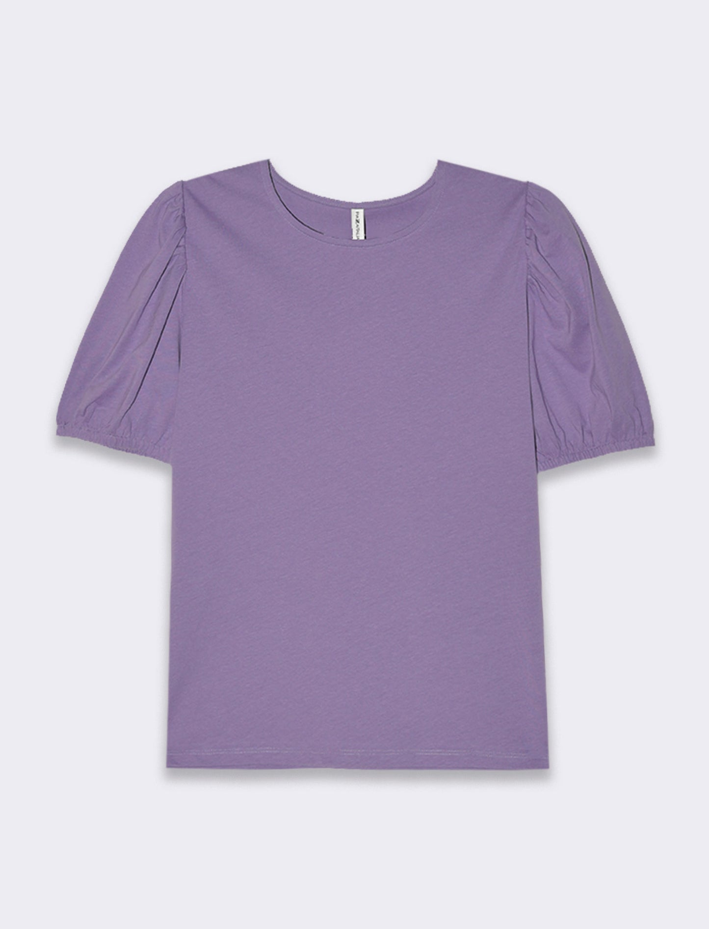 T-shirt con manica a sbuffo da donna - Lilla pervinca