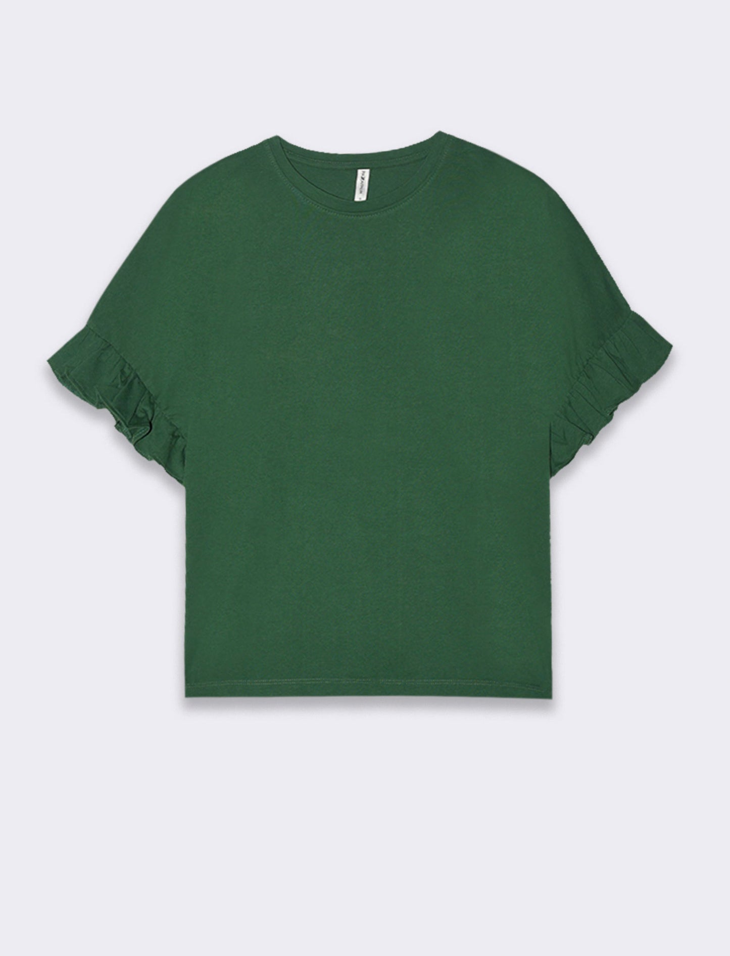 Woman's ruffled t-shirt for trendy style - Green