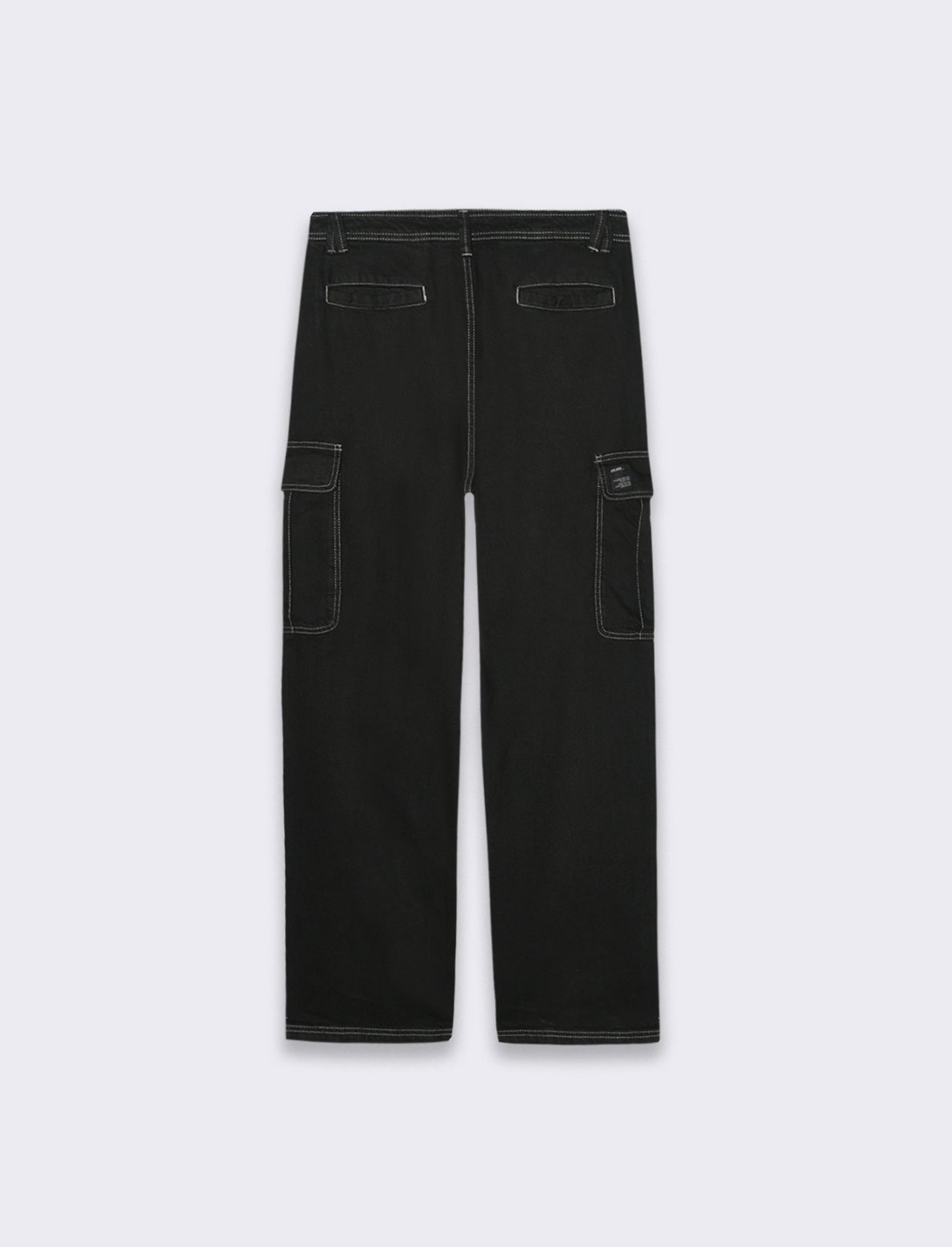 Jeans cargo wide leg fit da uomo - Nero