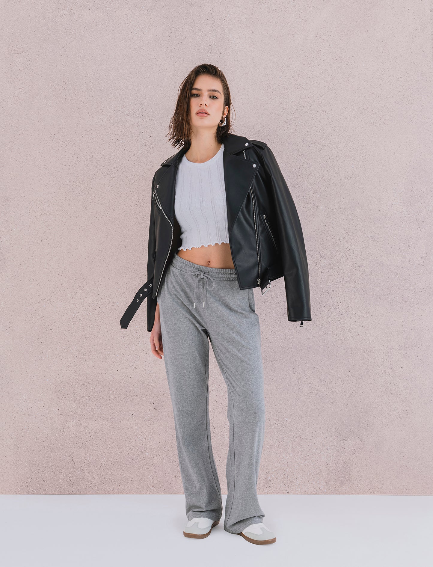 T-shirt crop da donna - Bianco