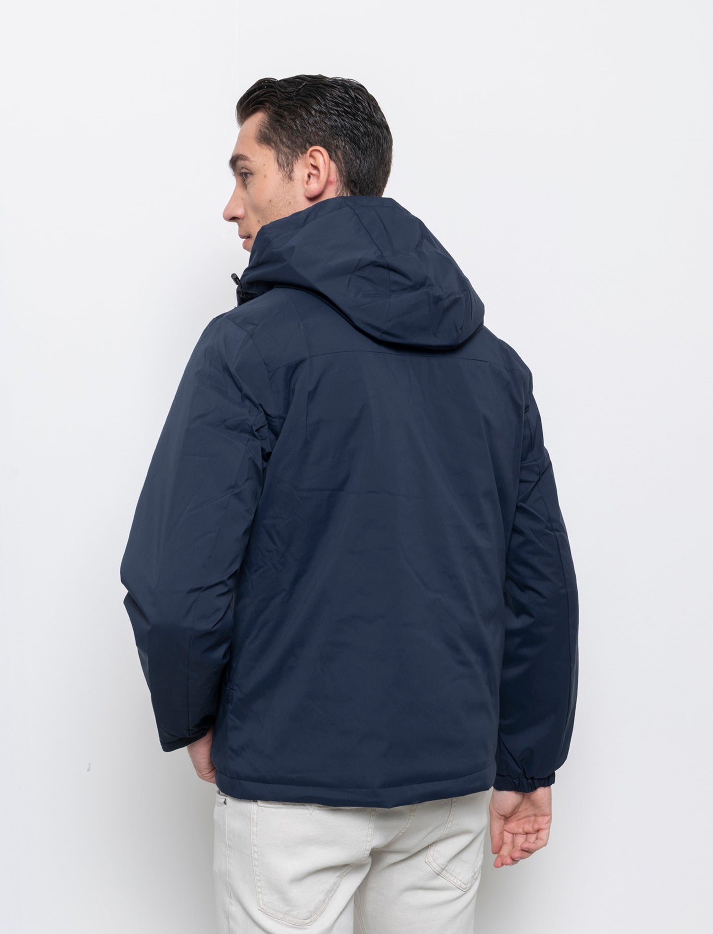 Giubbotto reversibile antivento con cappuccio da uomo - Blu