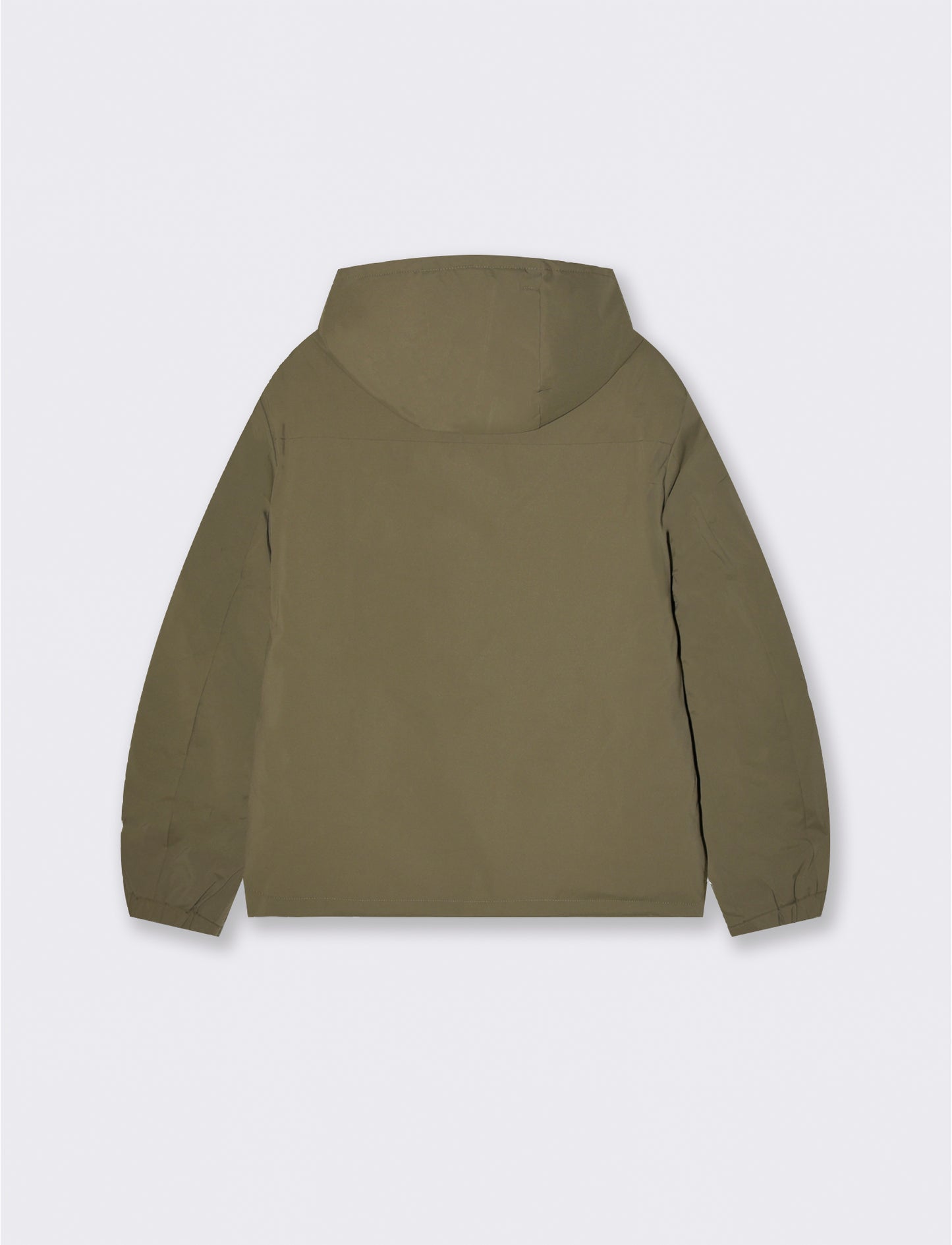 Man's reversible windproof jacket with hood - Green