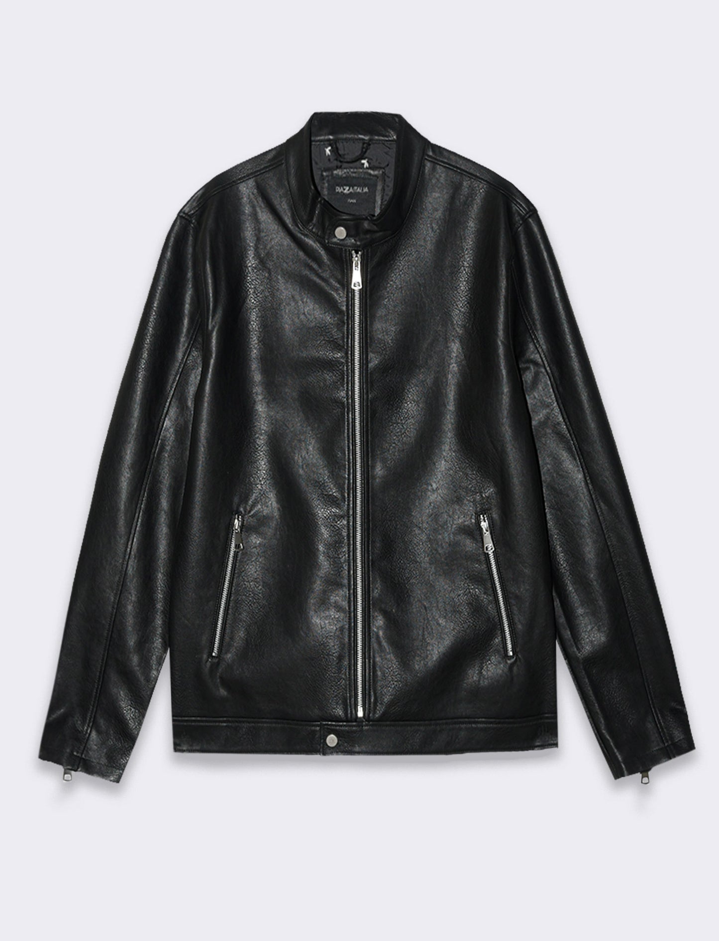 Man's korean faux leather jacket - Black