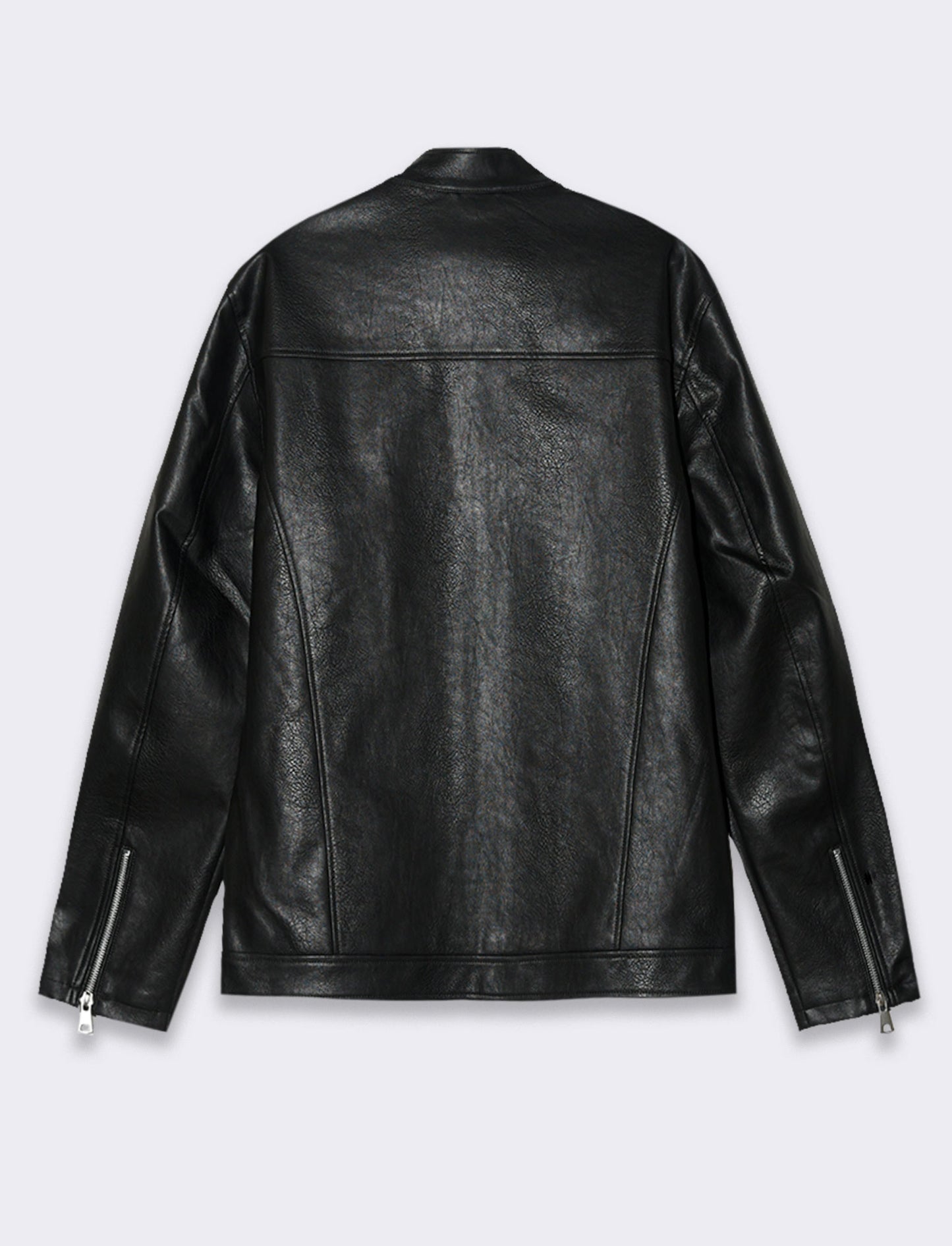 Man's korean faux leather jacket - Black