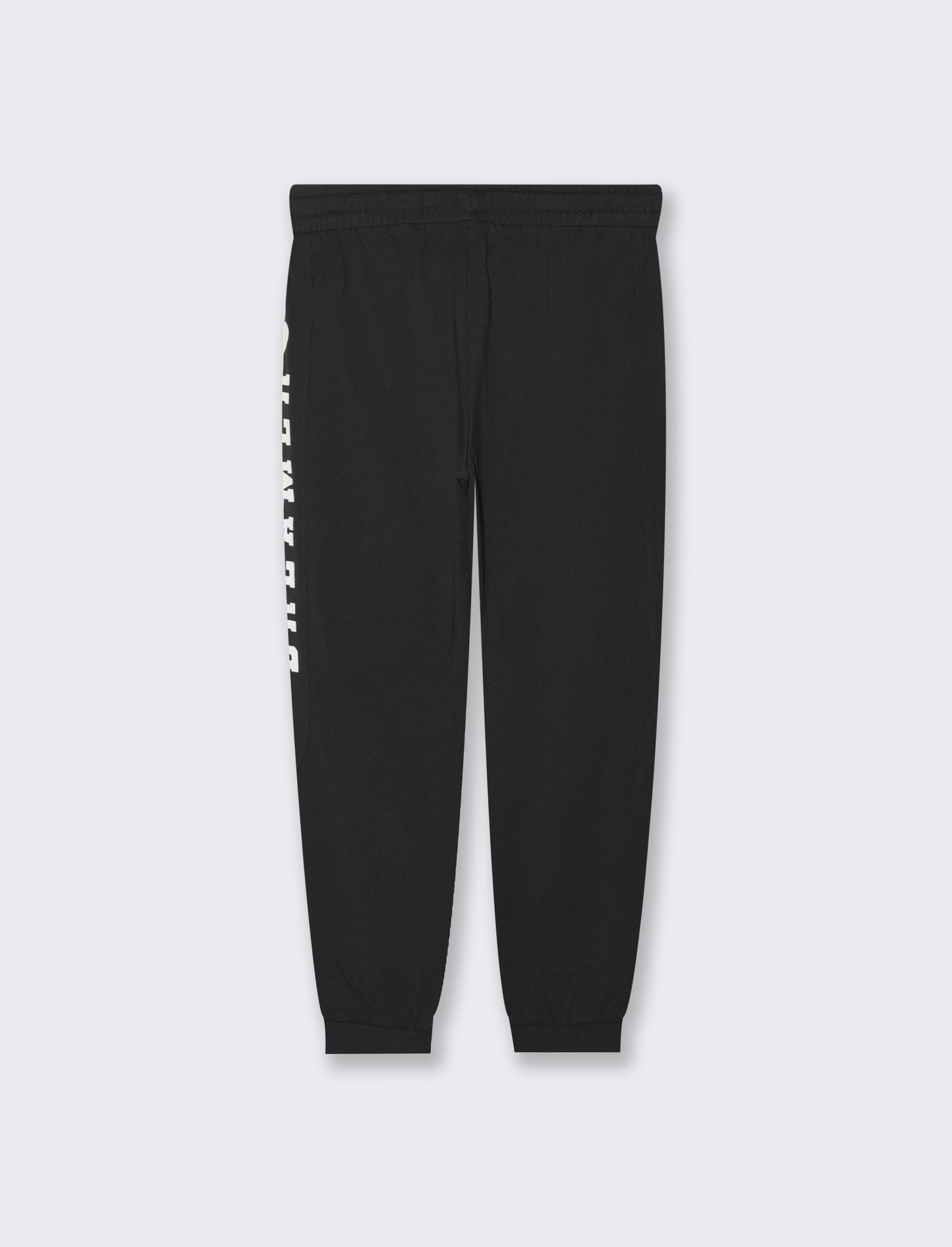 Jogger con tagli e stampa stile college da bambina - Nero