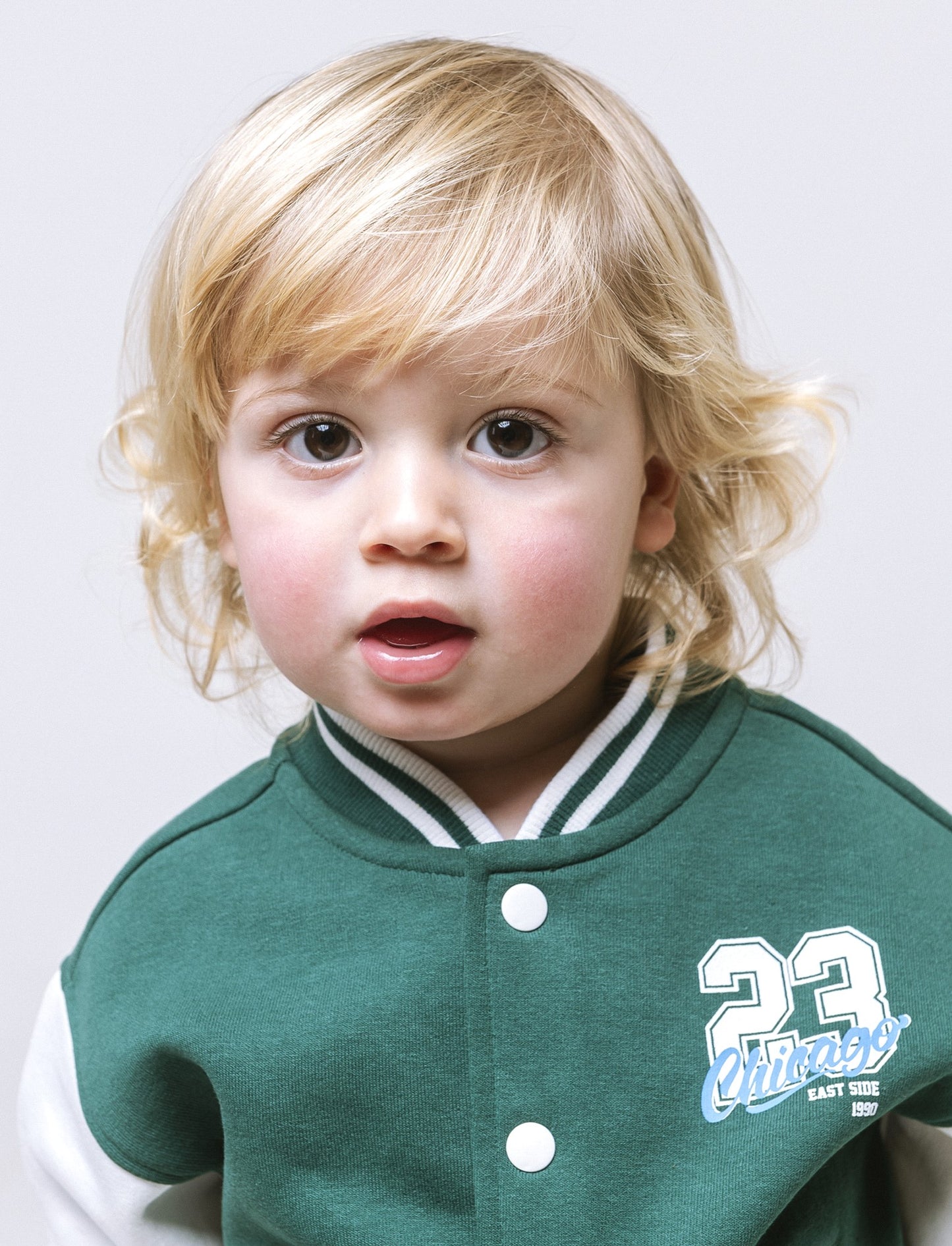 Felpa stile college da neonato - Verde