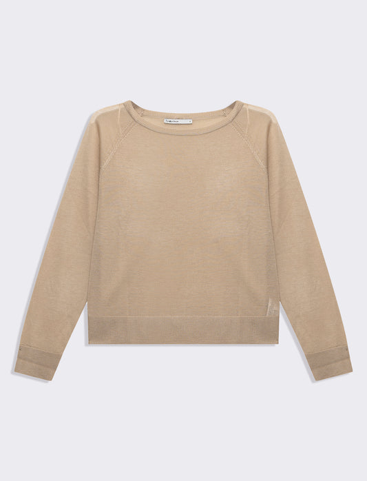 Maglia manica lunga da donna - Sabbia