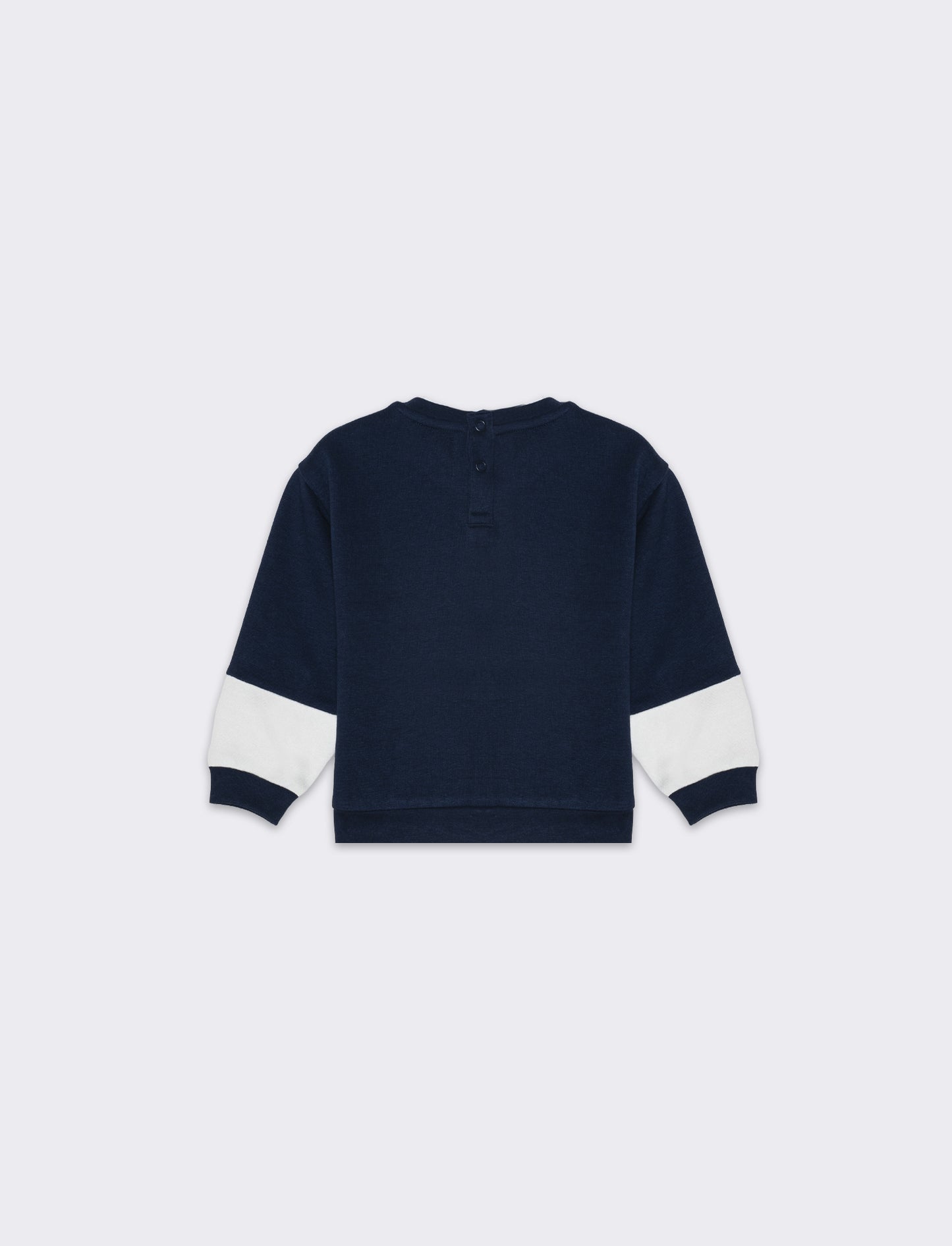 Felpa con inserti alle maniche da neonato - Blu
