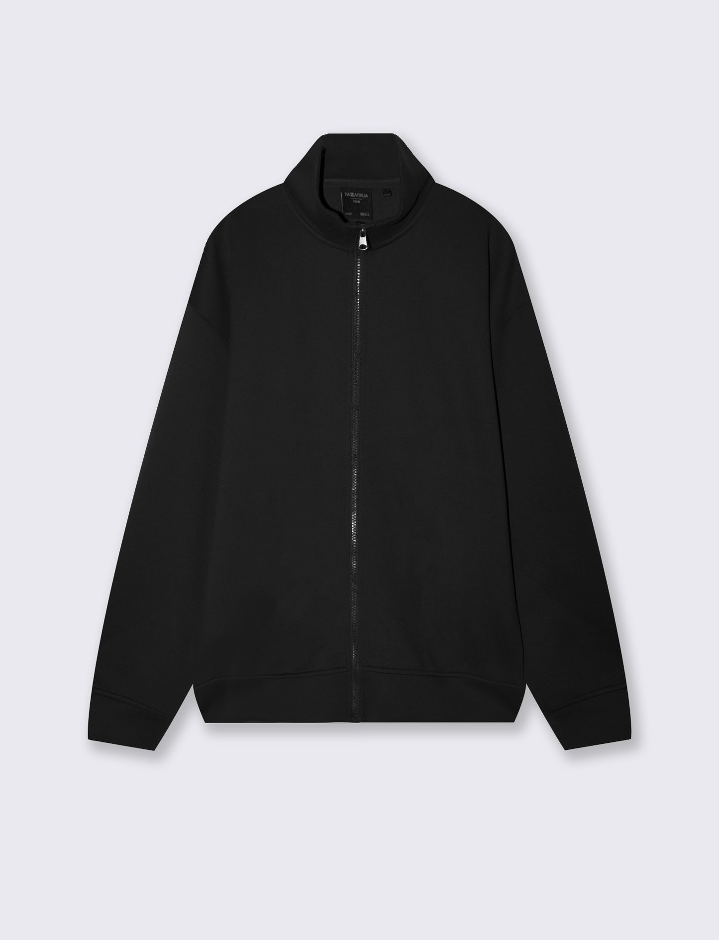 Felpa Cardigan Soft Touch Relaxed Fit - Nero