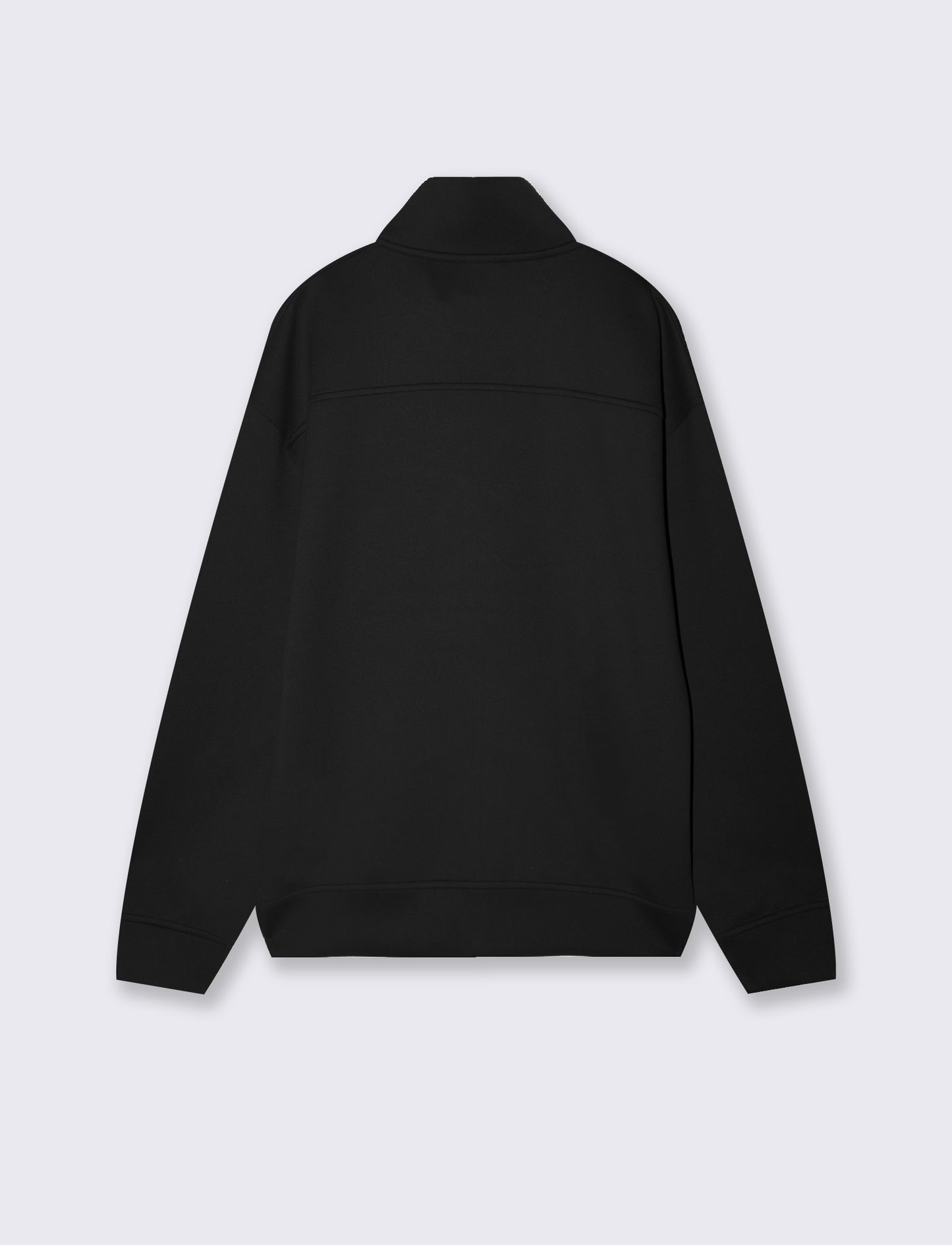Felpa Cardigan Soft Touch Relaxed Fit - Nero