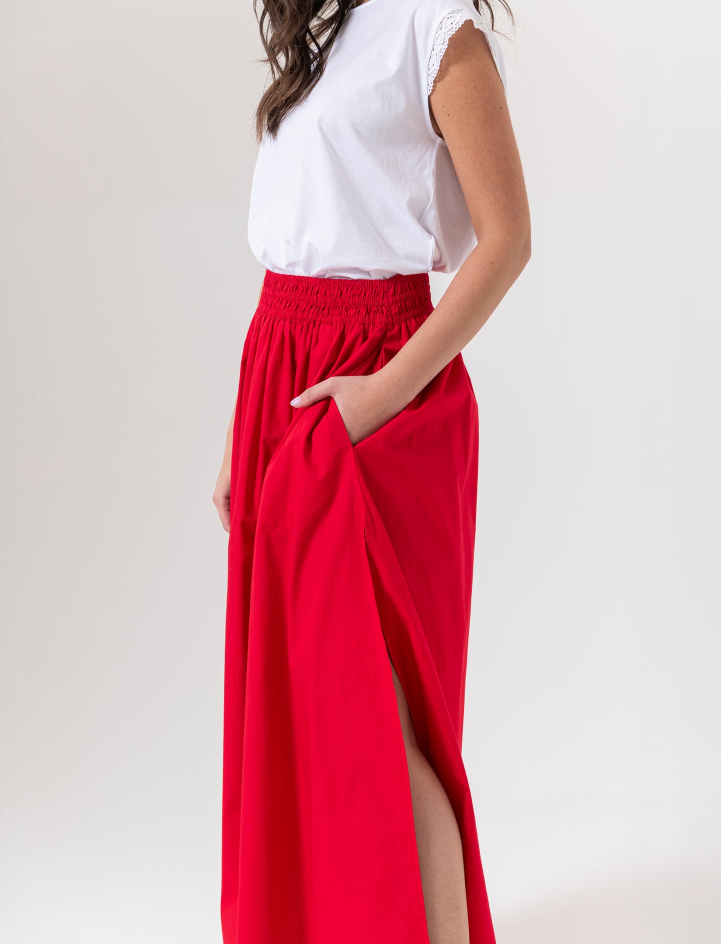 Gonna lunga da donna - Rosso scarlatto