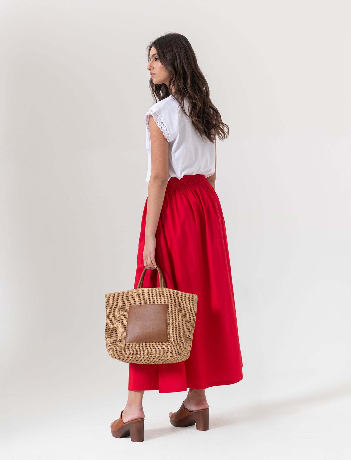 Gonna lunga da donna - Rosso scarlatto