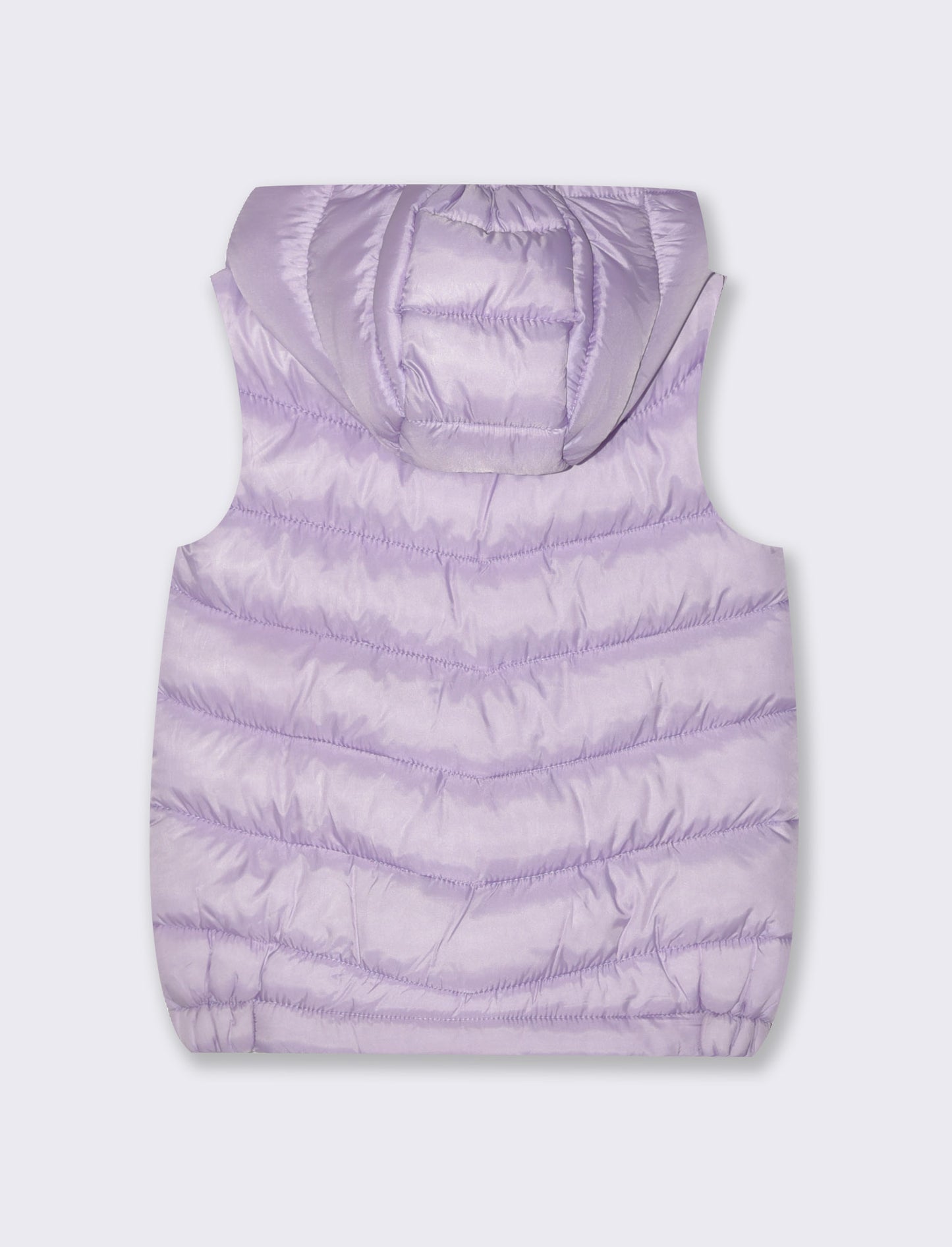Gilet con cappuccio e zip da neonata - Lilla
